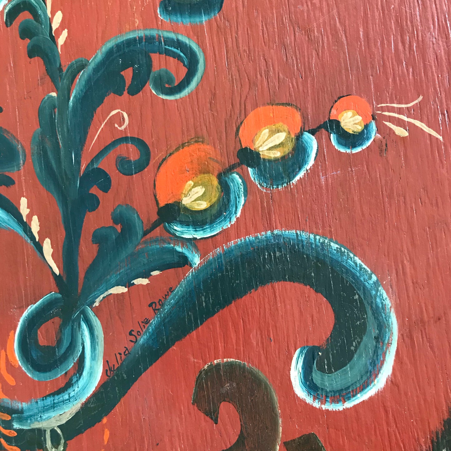 Vintage Hand-painted Folding Table