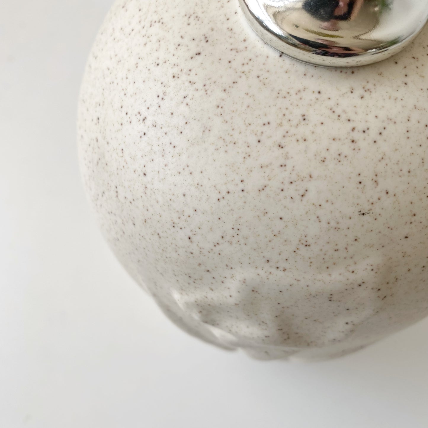 Petite Vintage Ceramic Lamp with Iris