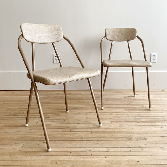 Pair of Vintage Mid-century Folding Chairs