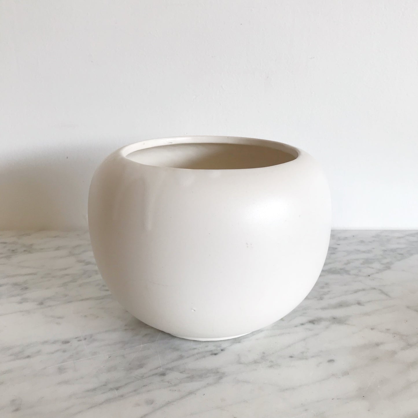 Large Vintage Ceramic Spherical Planter