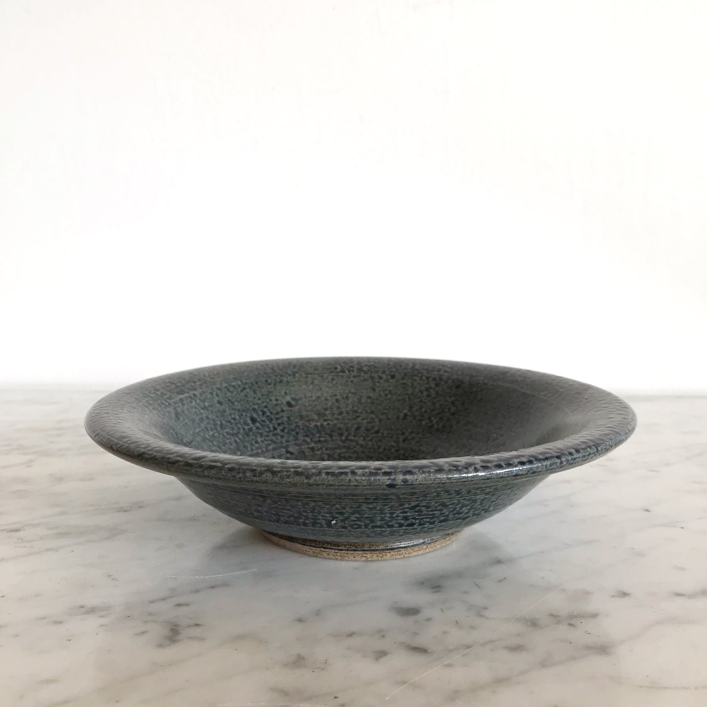 Blue Textured Pottery Bowl