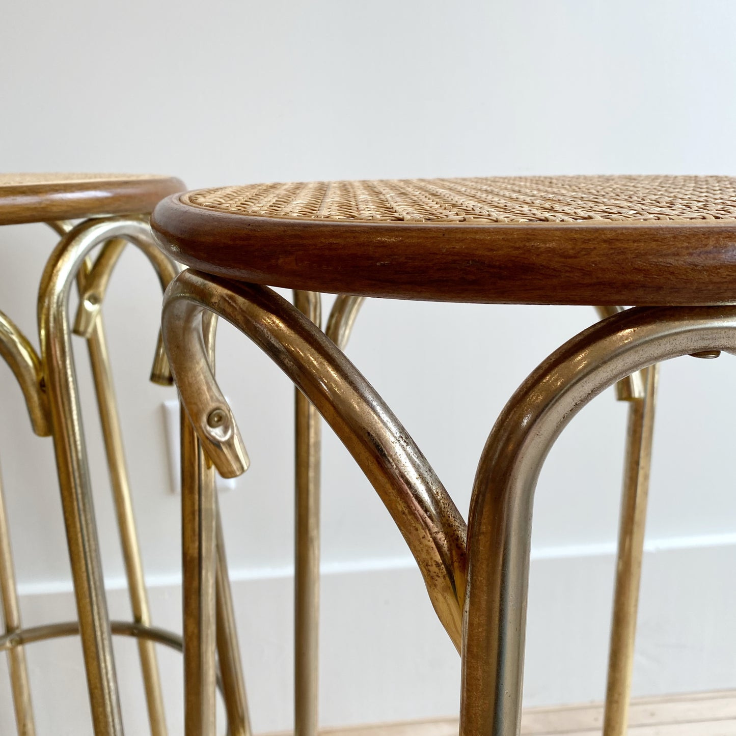 Pair of Vintage Thonet-style Counter Stools