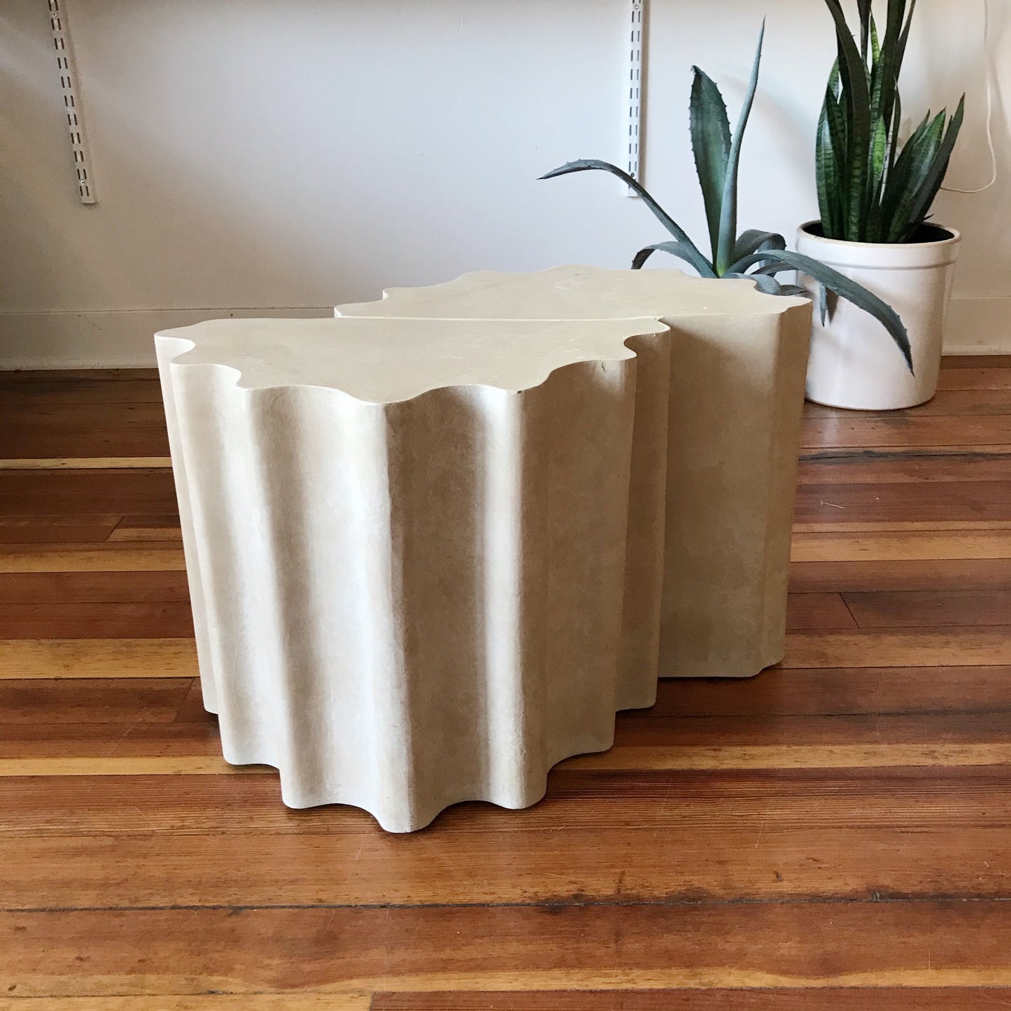 Vintage Sculptural Faux-Stone Coffee Table