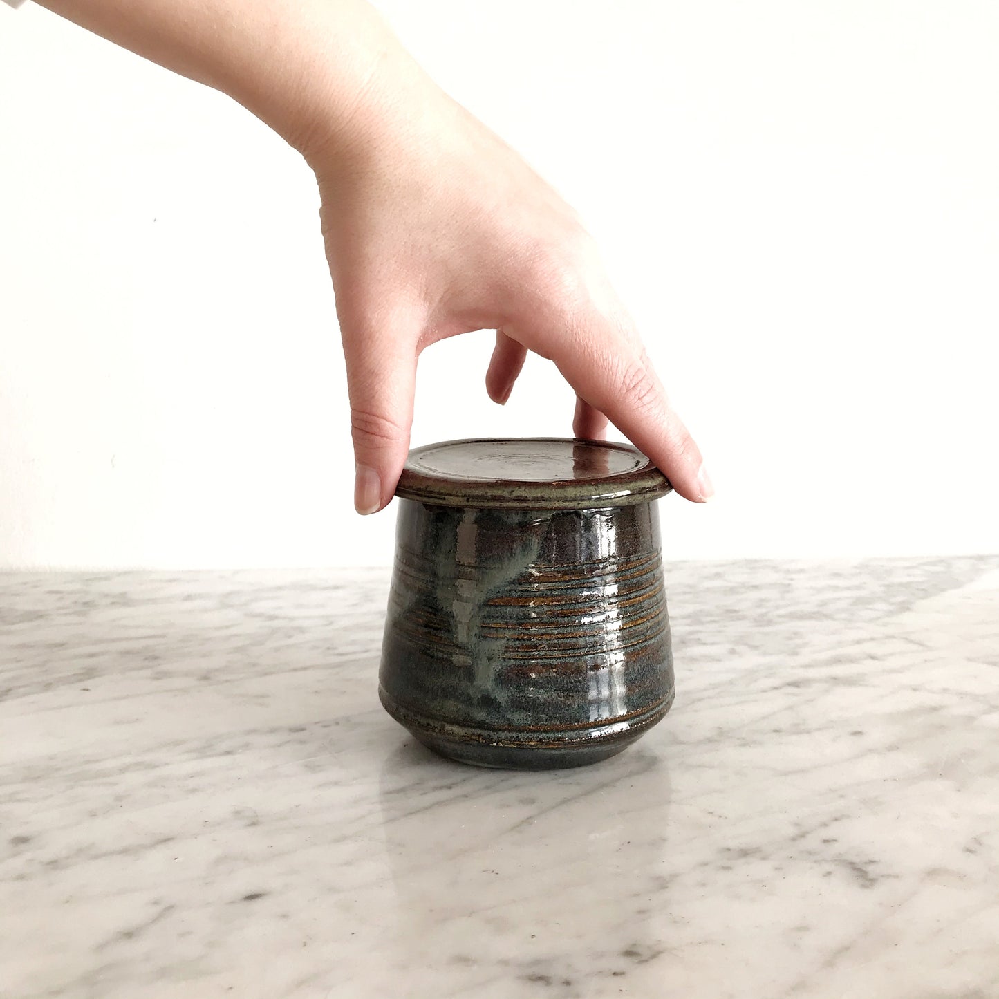 Handcrafted Stoneware French Butter Dish