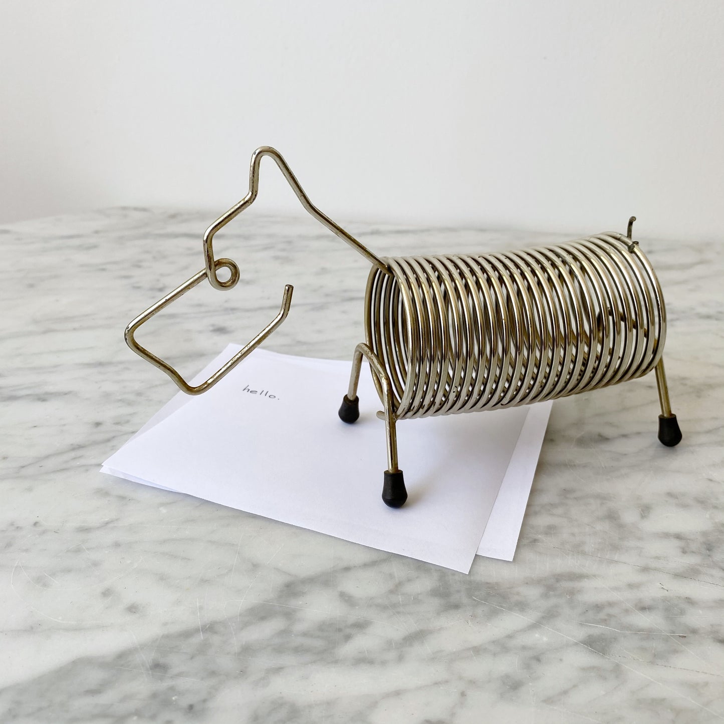 Vintage Mid-Century Spiral Dog Letter Sorter