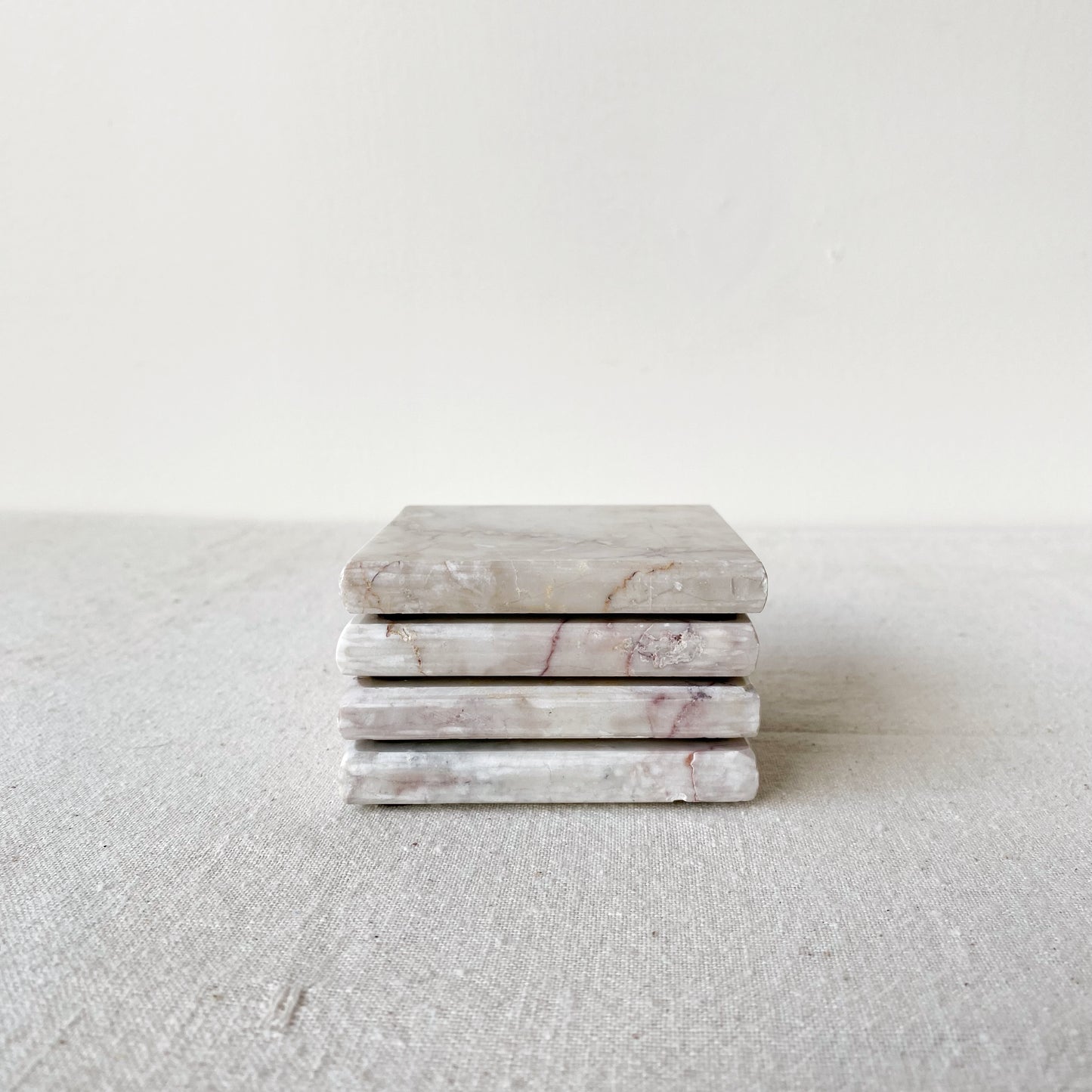 Vintage Marble Coasters, Set of 4