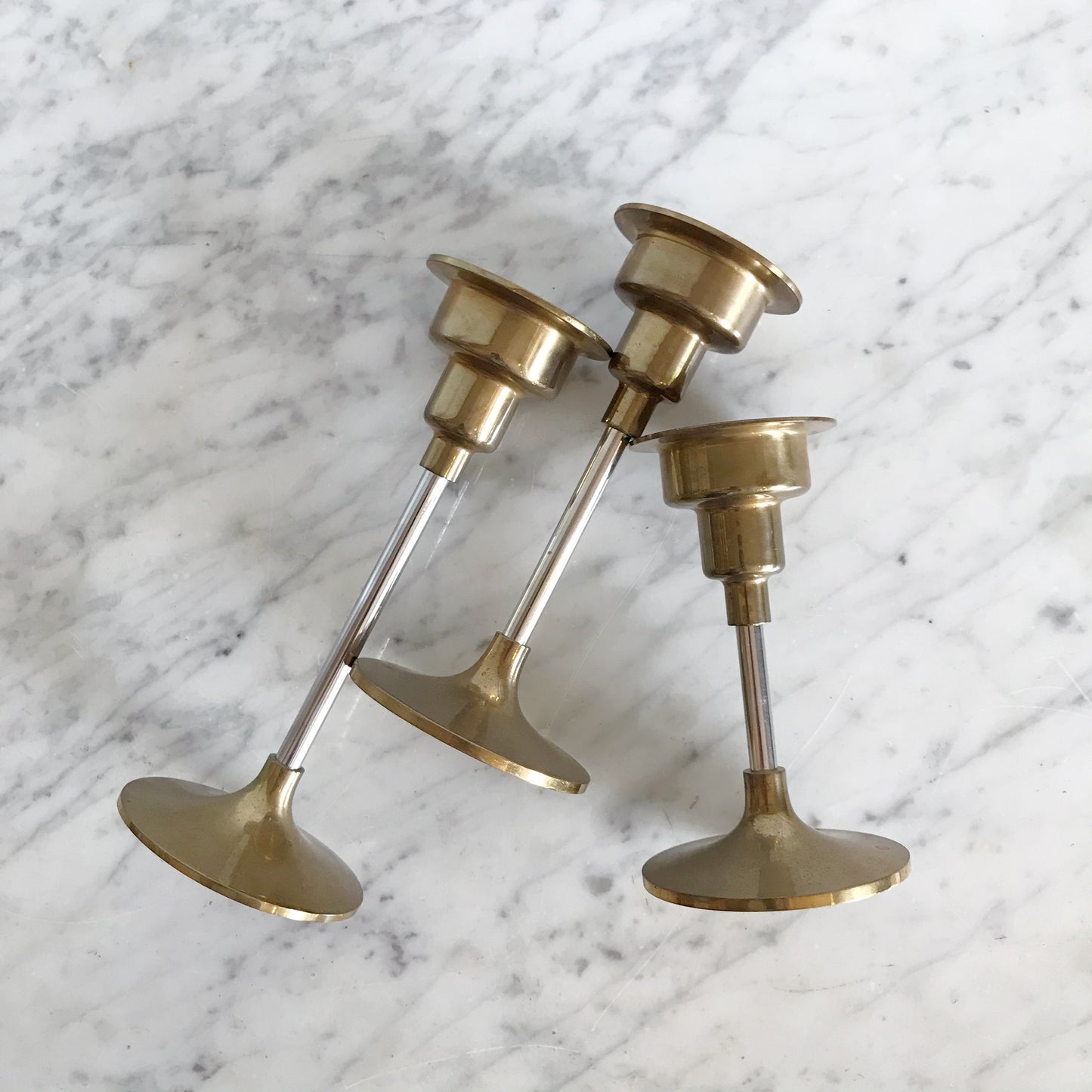 Set of 3 Post-Modern Candle Holders