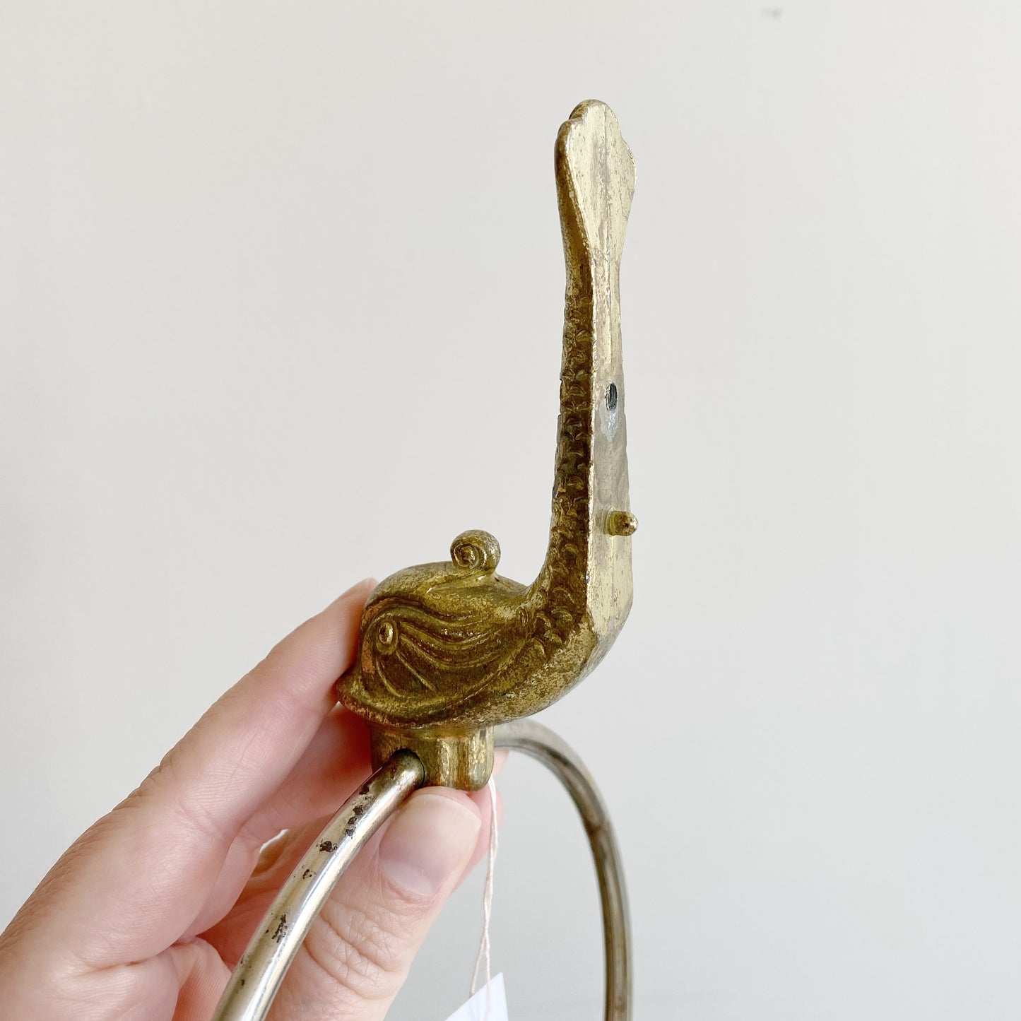 Vintage Brass Fish Towel Ring