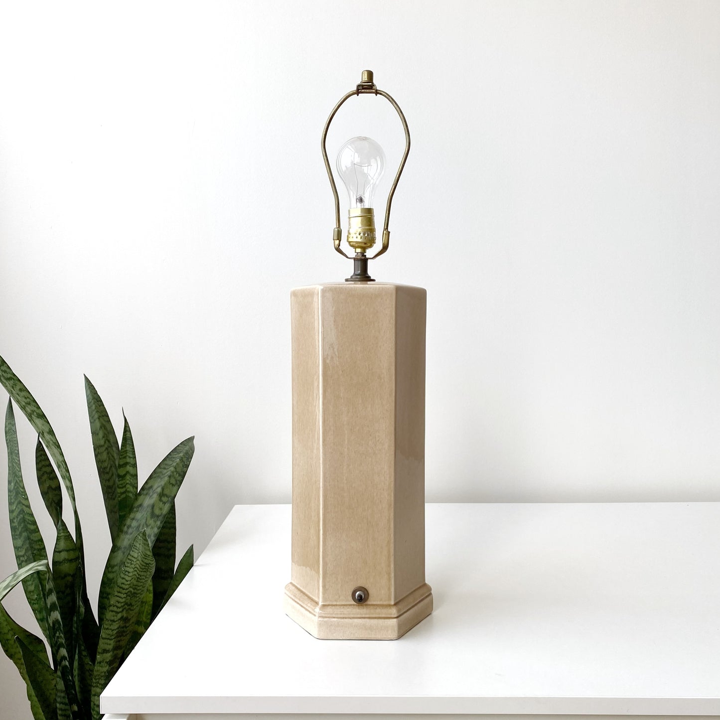 Vintage Hexagon Ceramic Lamp Base