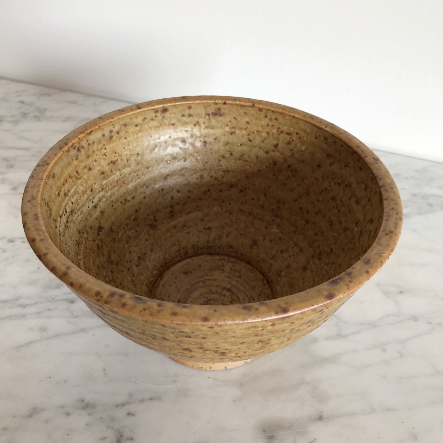 Vintage Pottery Fruit Bowl, 8”