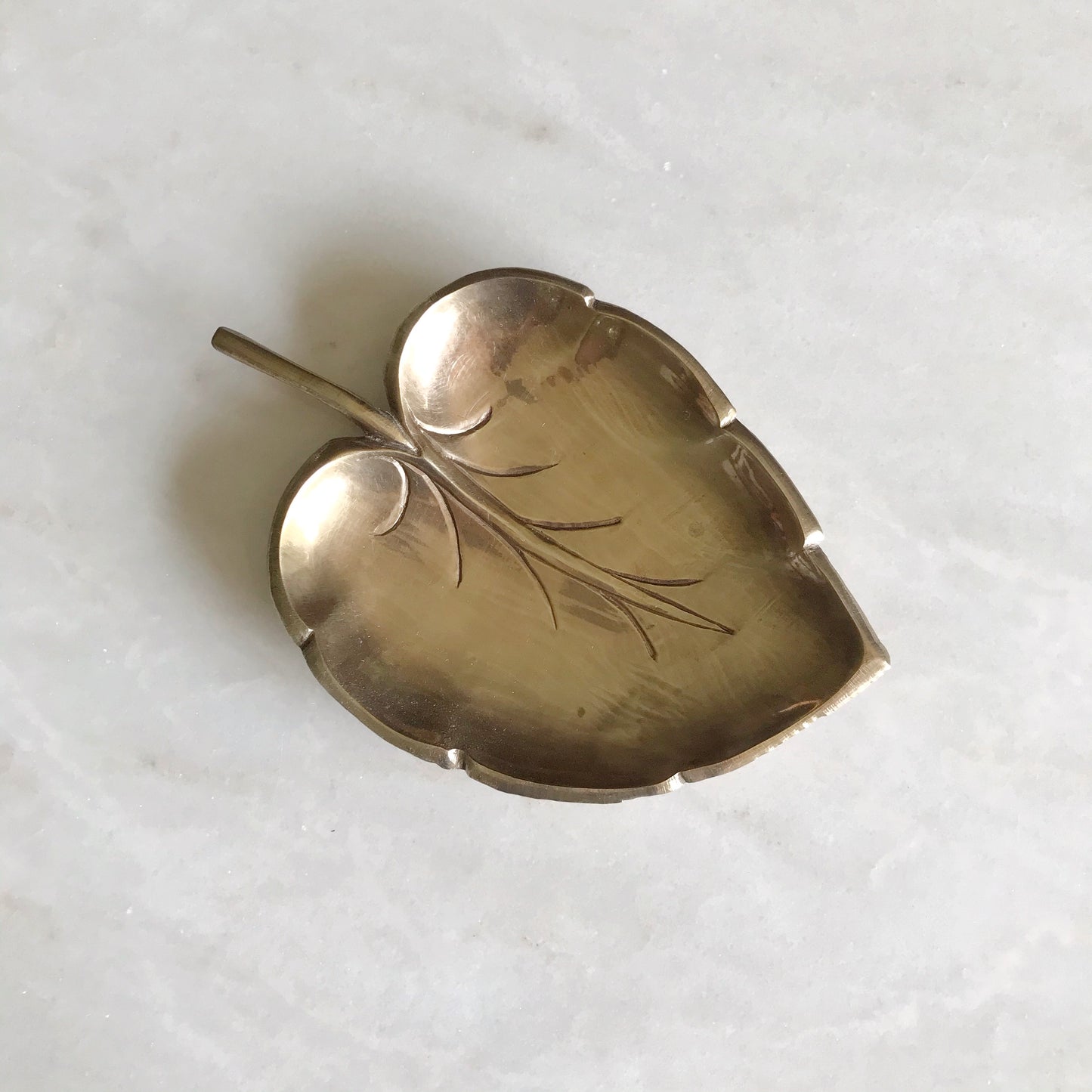 Vintage Brass Leaf Dish / Tray