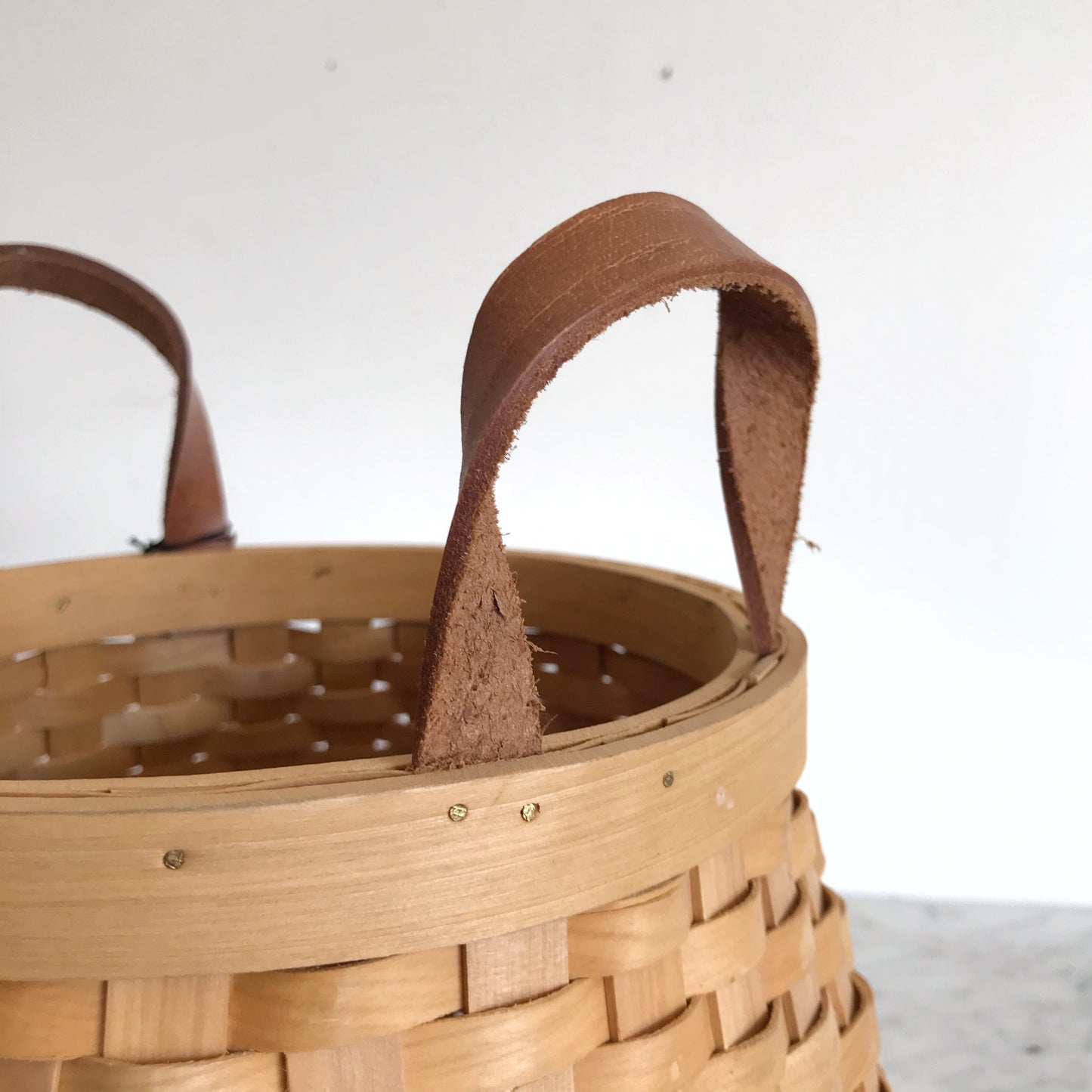 Vintage Woven Wood Basket