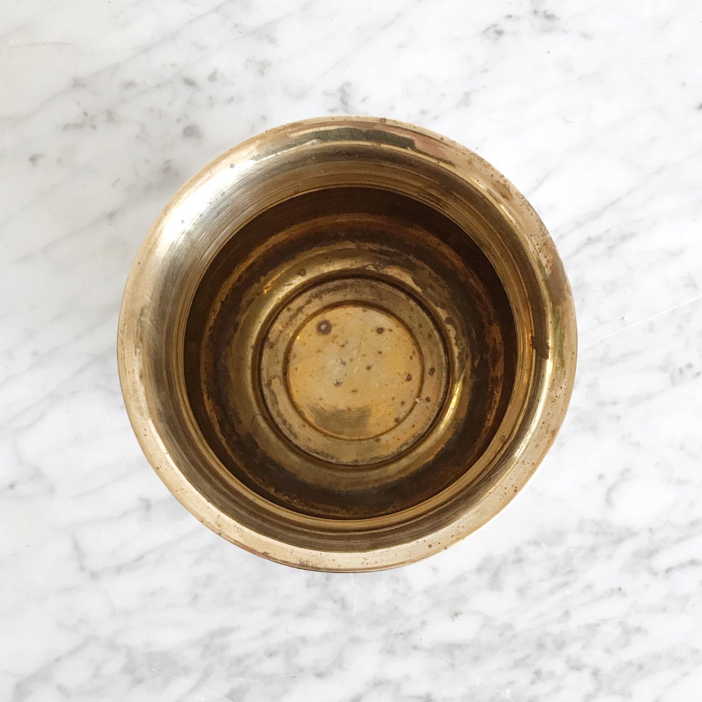 Small Vintage Brass Planter