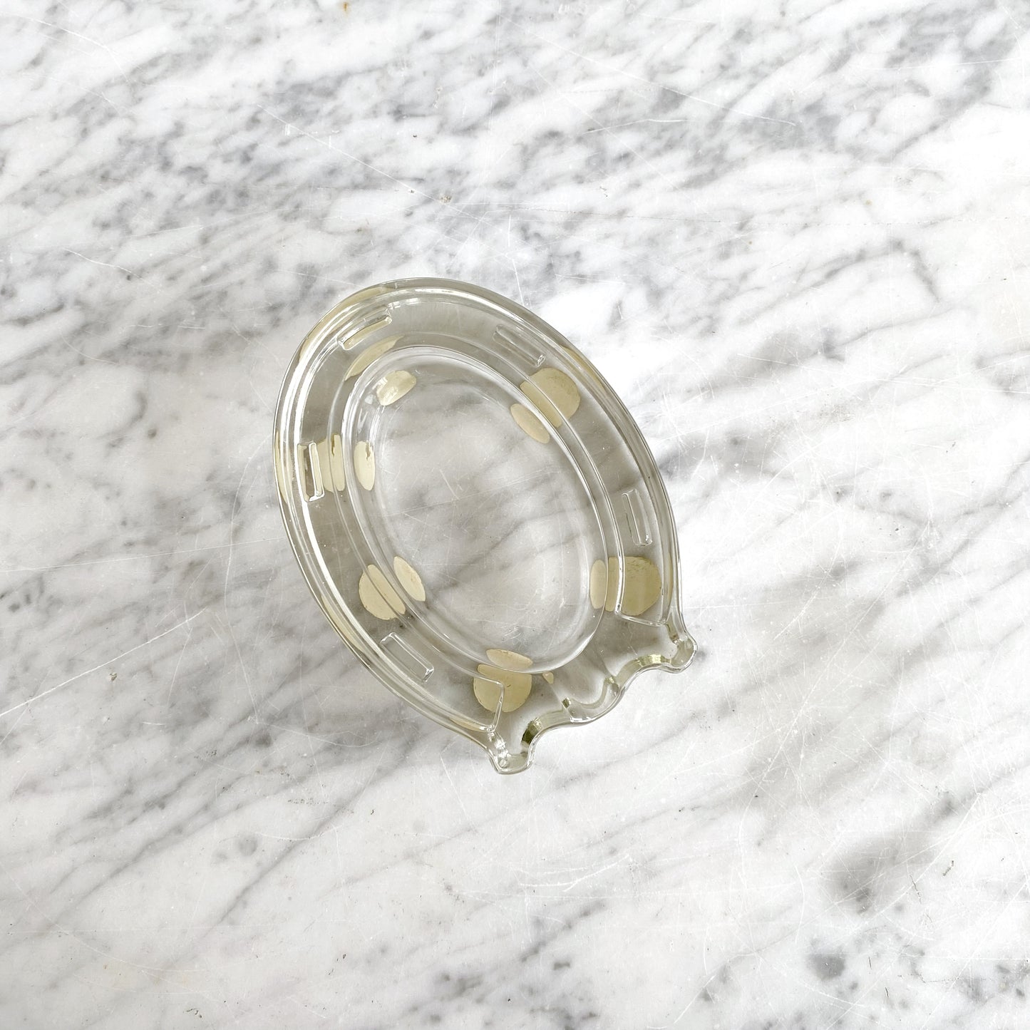 Vintage Horseshoe Glass Ashtray / Dish