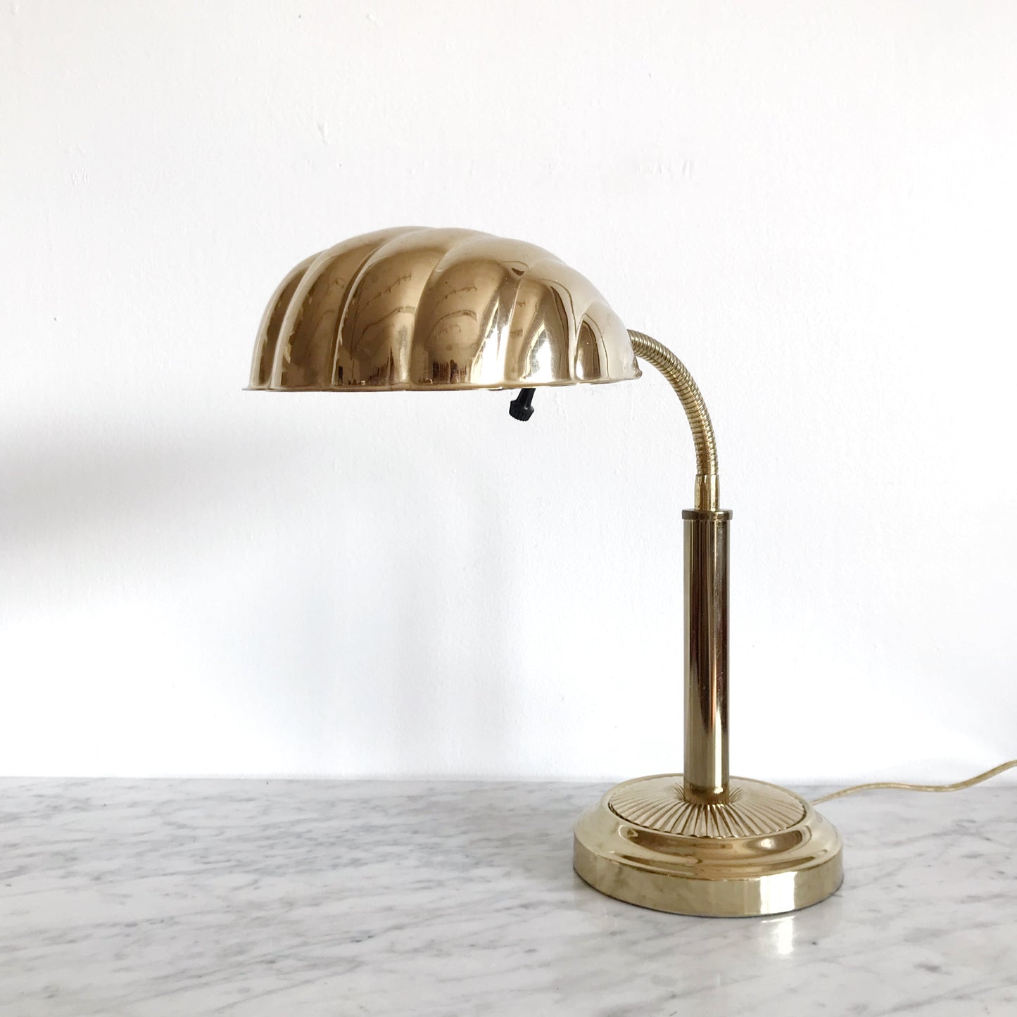 Vintage Brass Seashell Desk Lamp