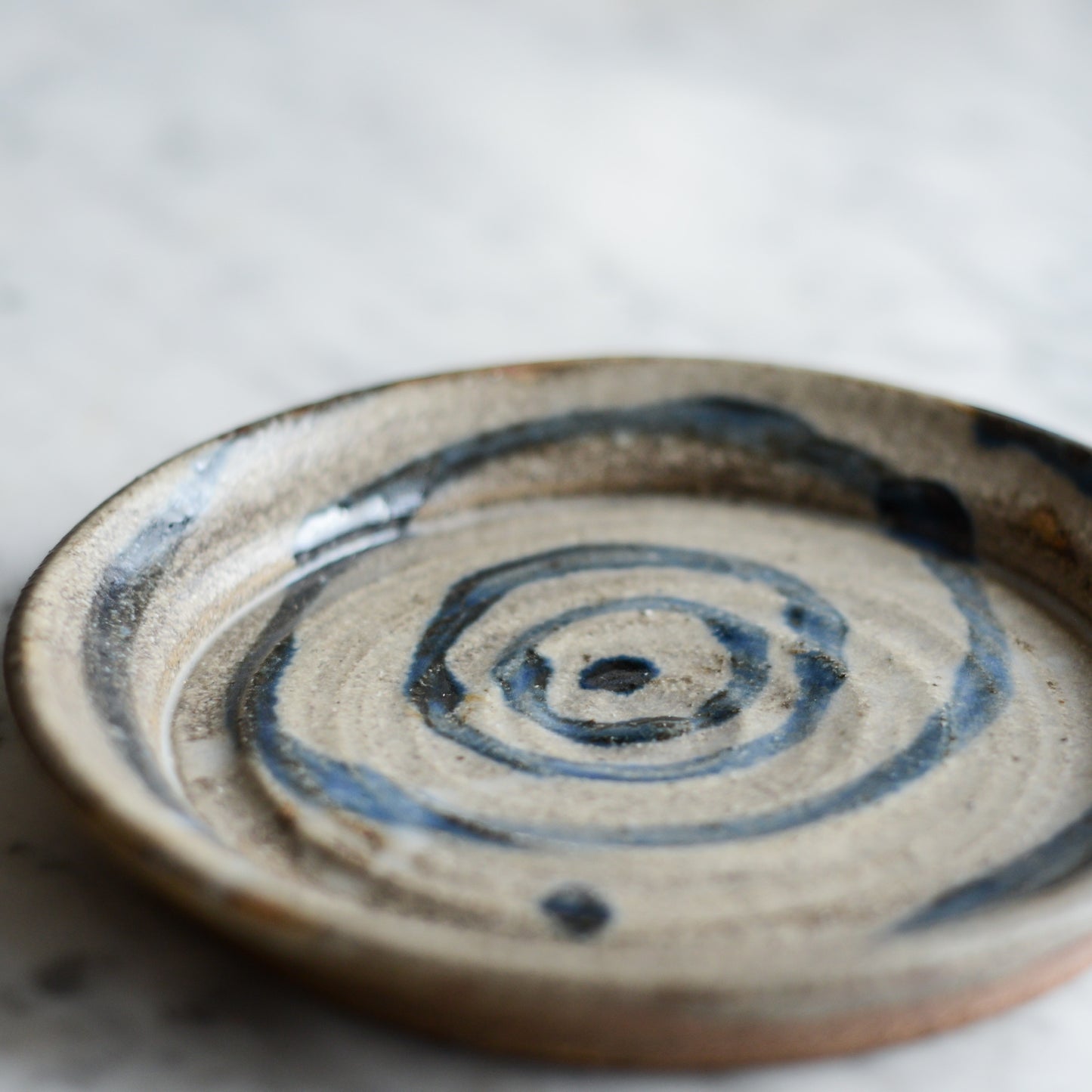 Vintage Hand-painted Pottery Plate, 7”