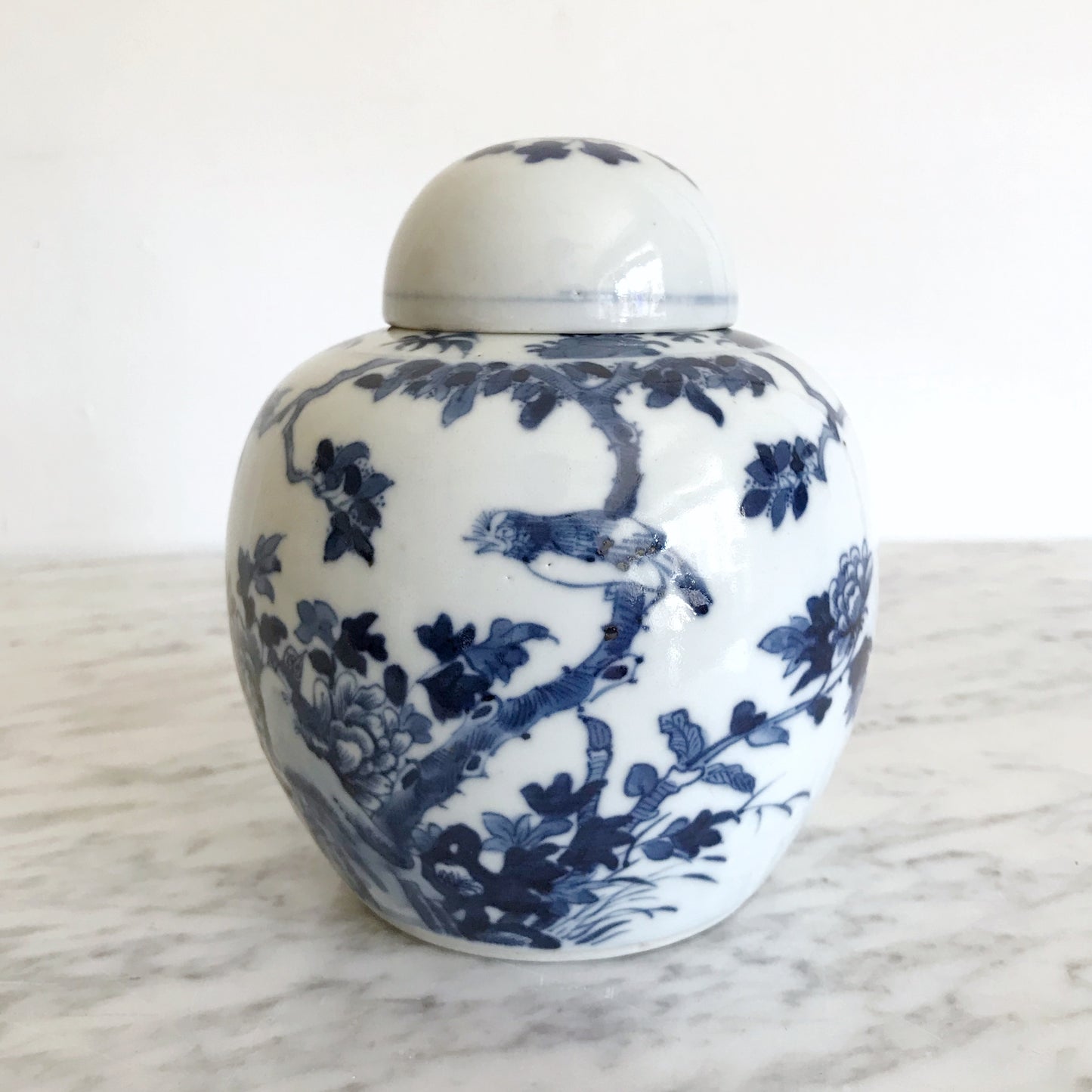 Vintage Porcelain Ginger Jar with Lid