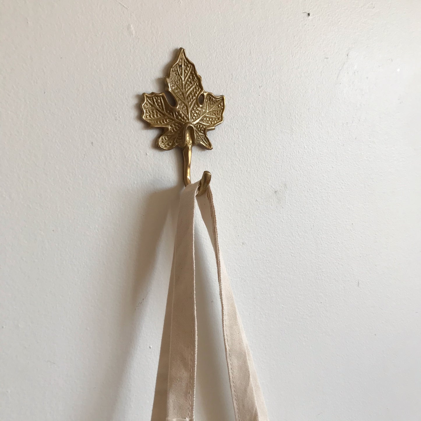 Found Brass Leaf Wall Hook