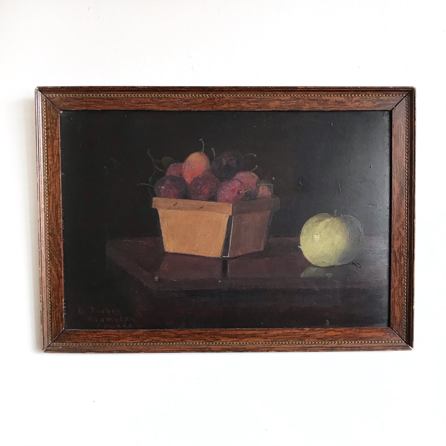 Antique Oil Painting Fruit Still-life