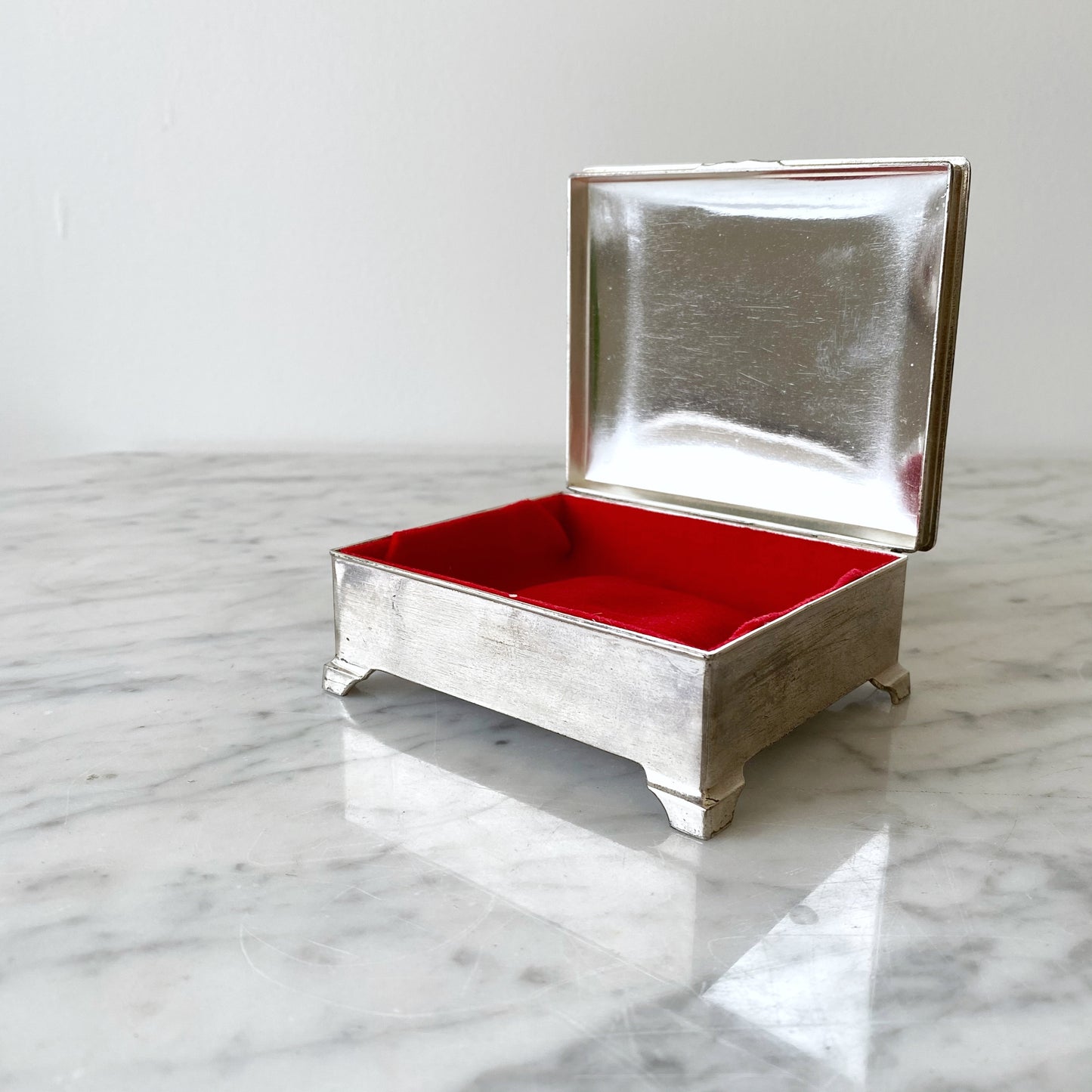 Vintage Silver Jewelry / Trinket Box, Japan