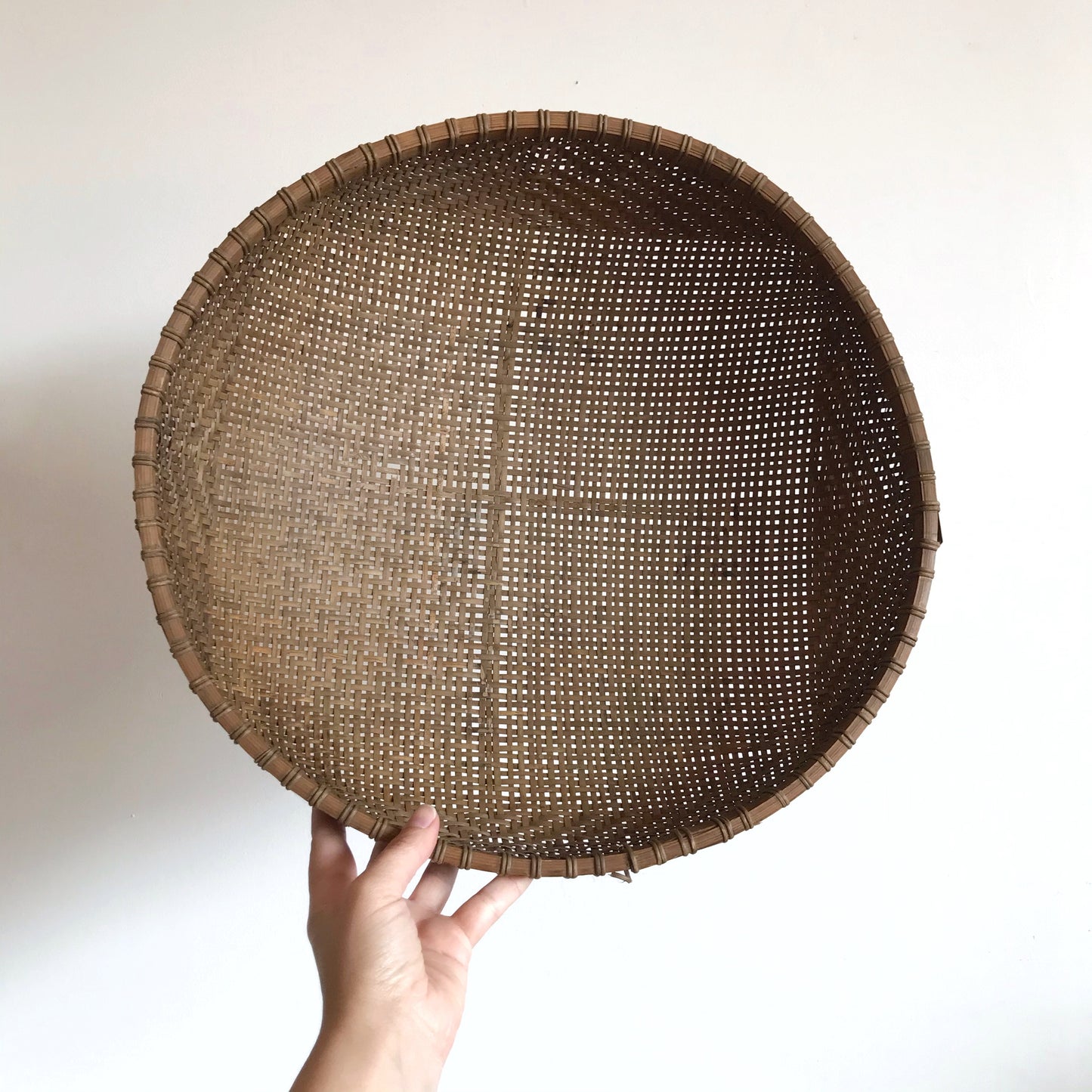 XL Vintage Winnowing Basket, 17”