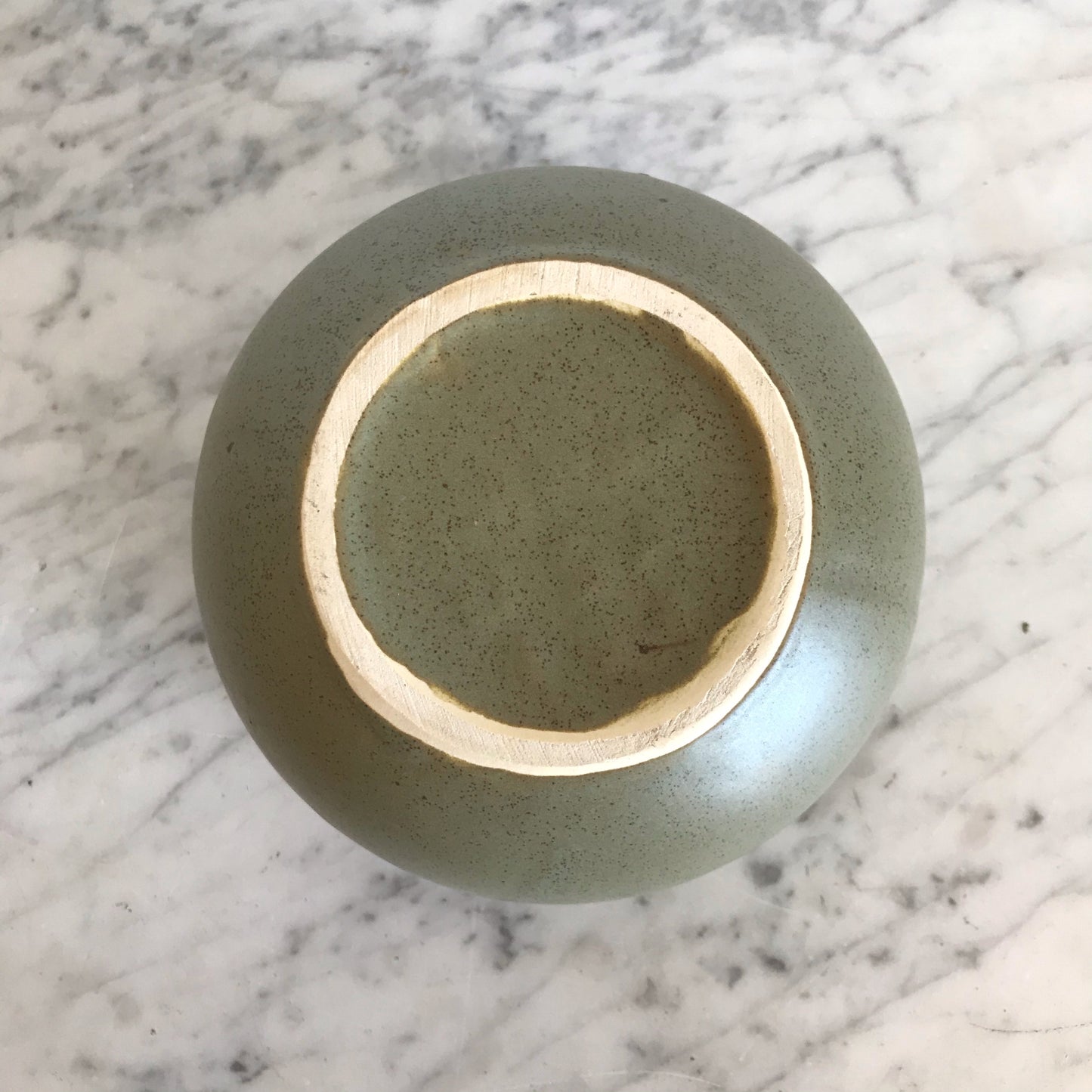 Vintage Sphere Ceramic Planter, Sage Green