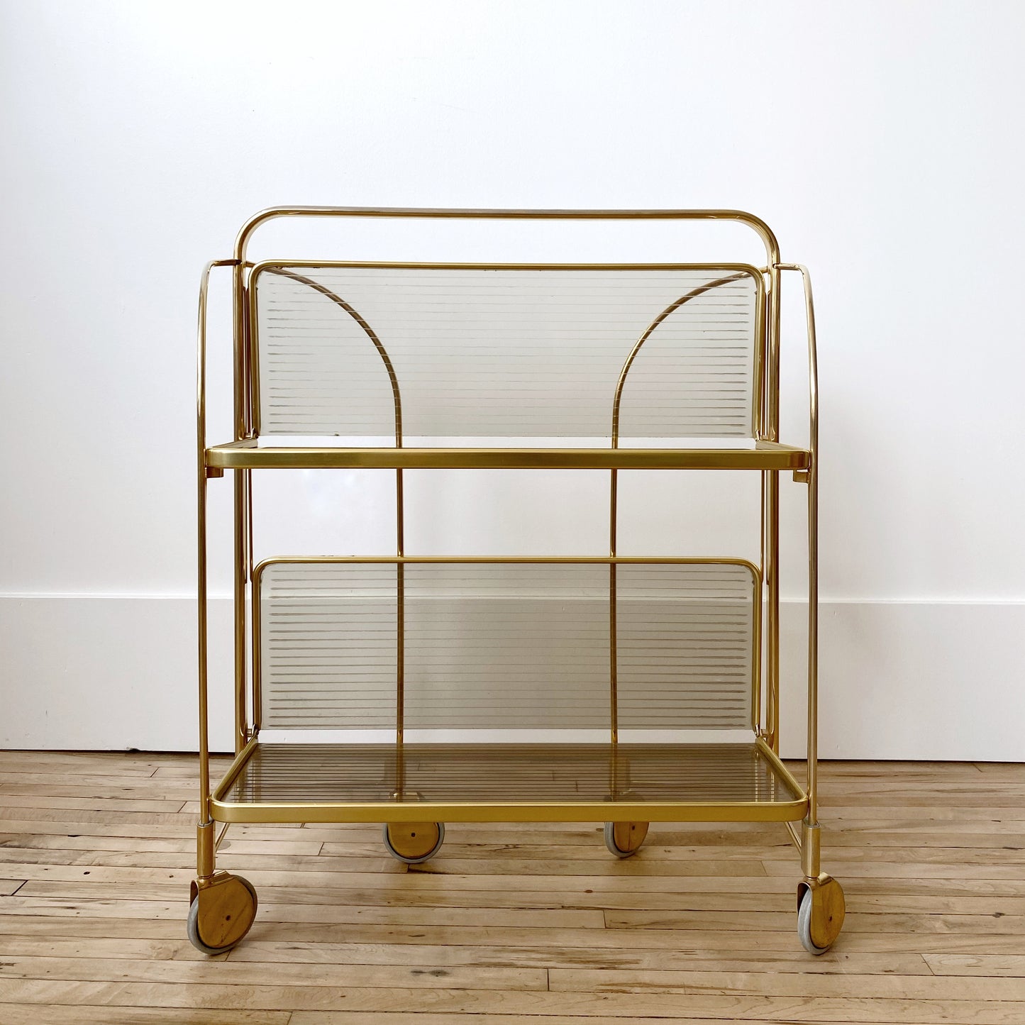 Vintage Mid-Century Folding Bar Cart / Trolly