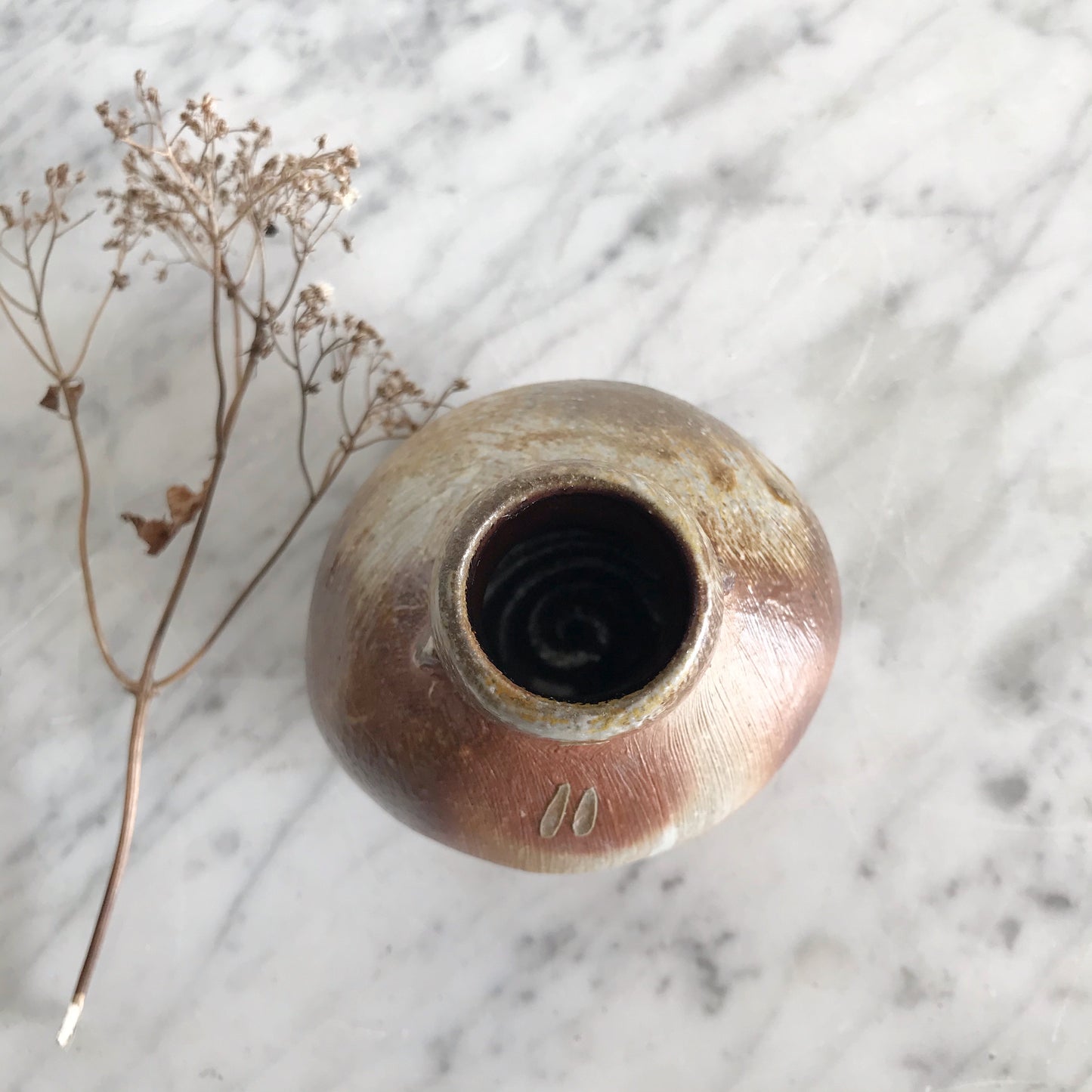 Vintage Studio Pottery Vase, 4.25”