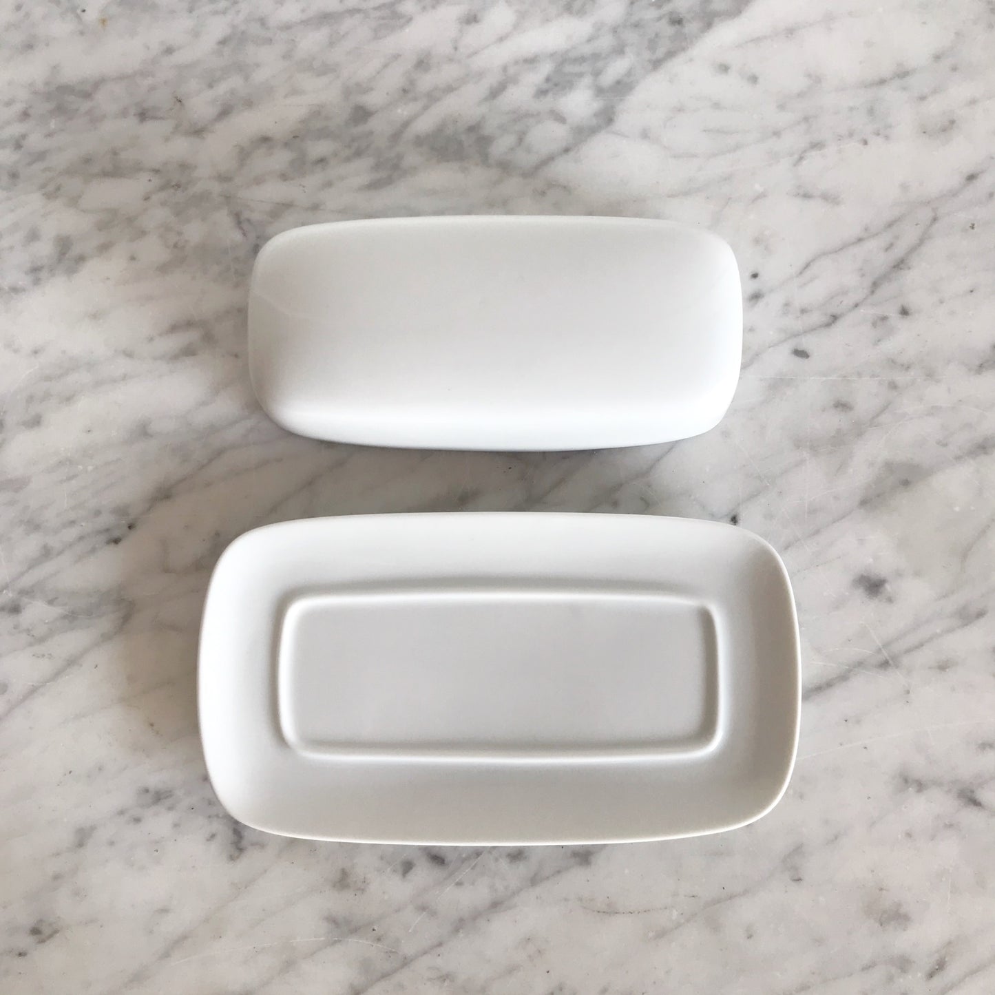 Classic White Ceramic Butter Dish
