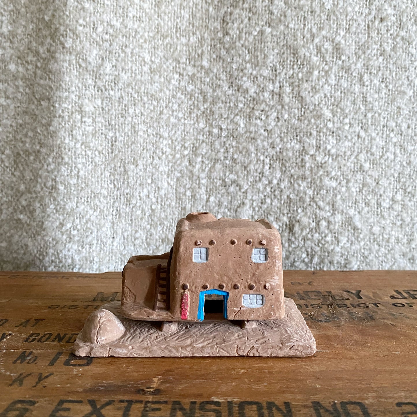 Found Clay House Cone Incense Burner