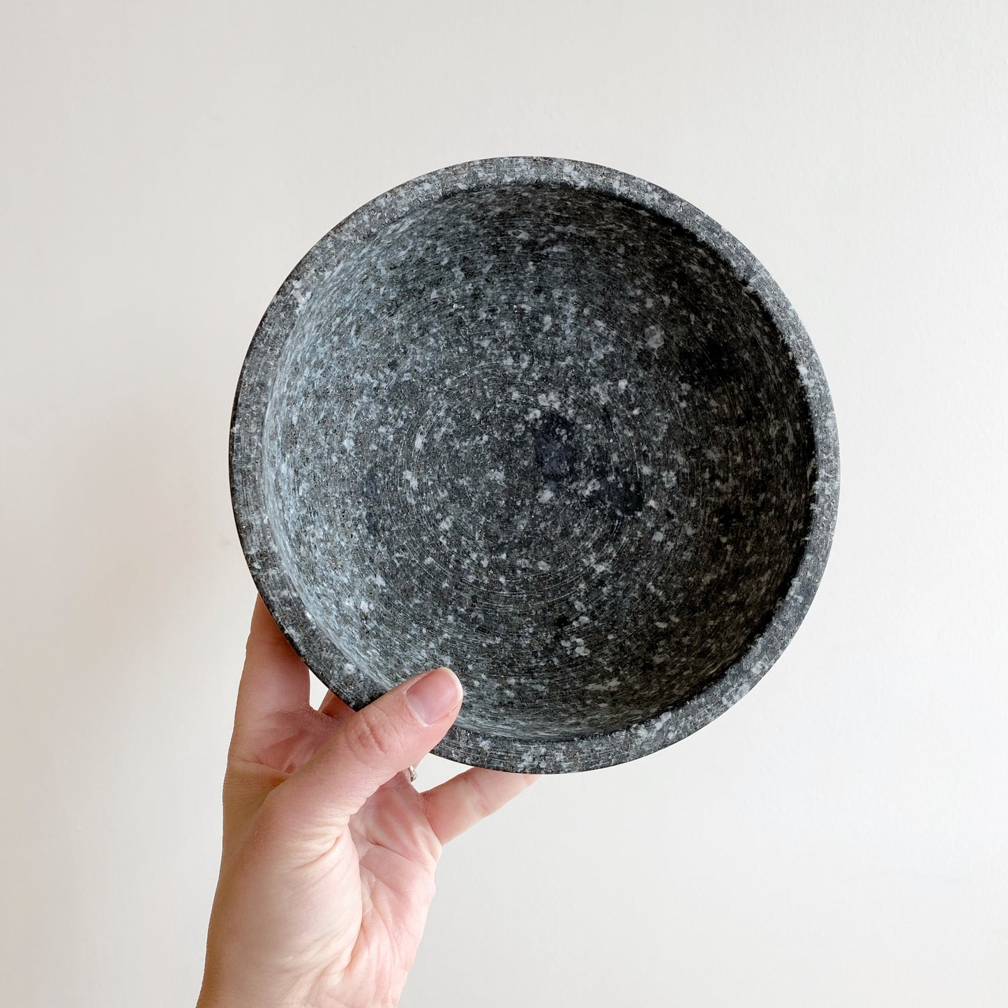 Large Turned Stone Bowl, 8”