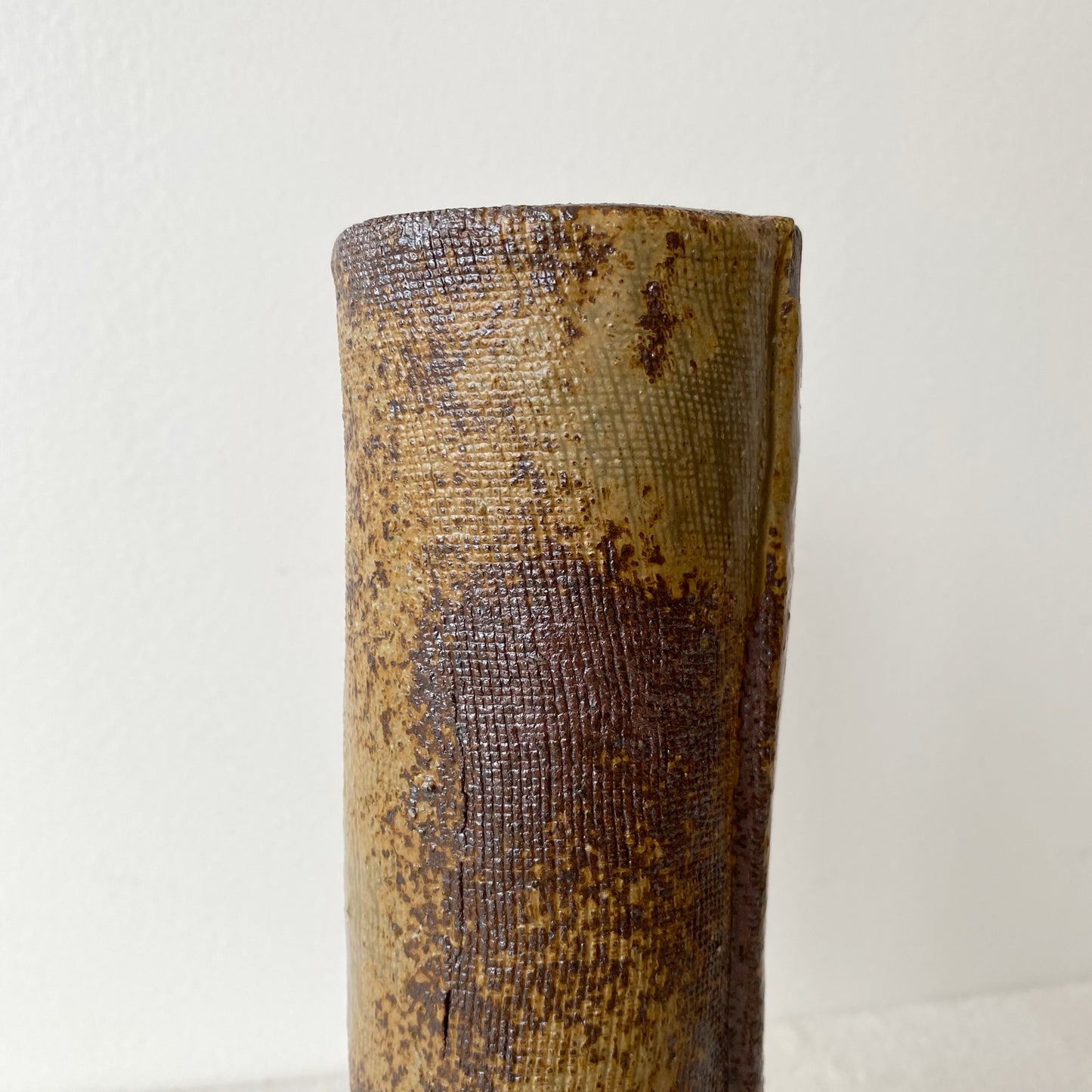 Vintage Cylindrical Studio Pottery Vase