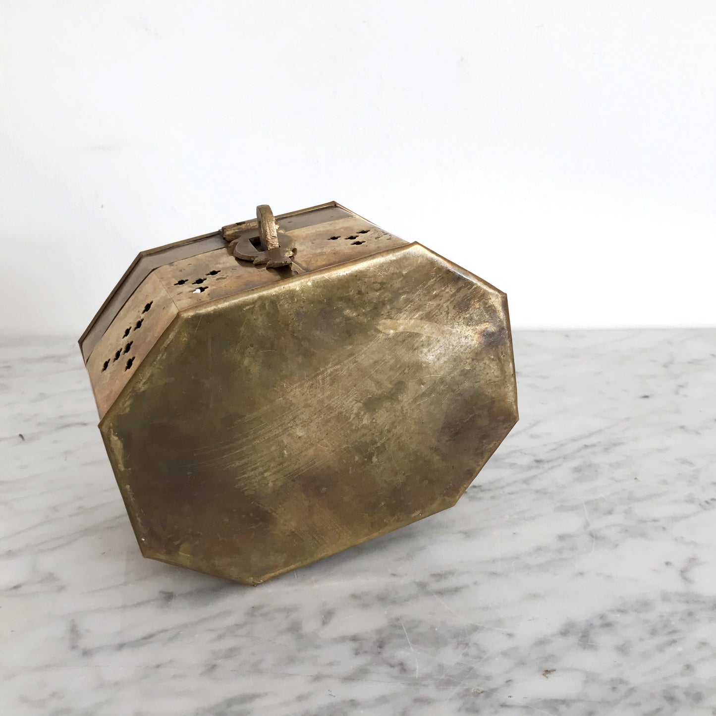 Large Vintage Brass Cricket Box