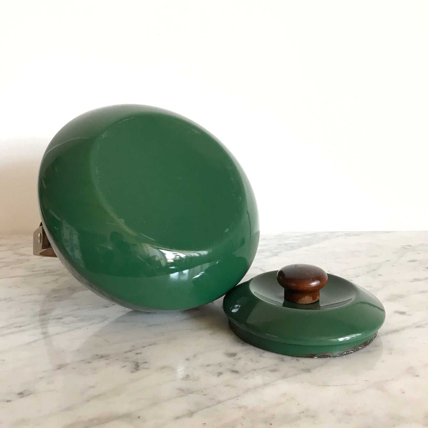 Vintage Green Enamel Kettle