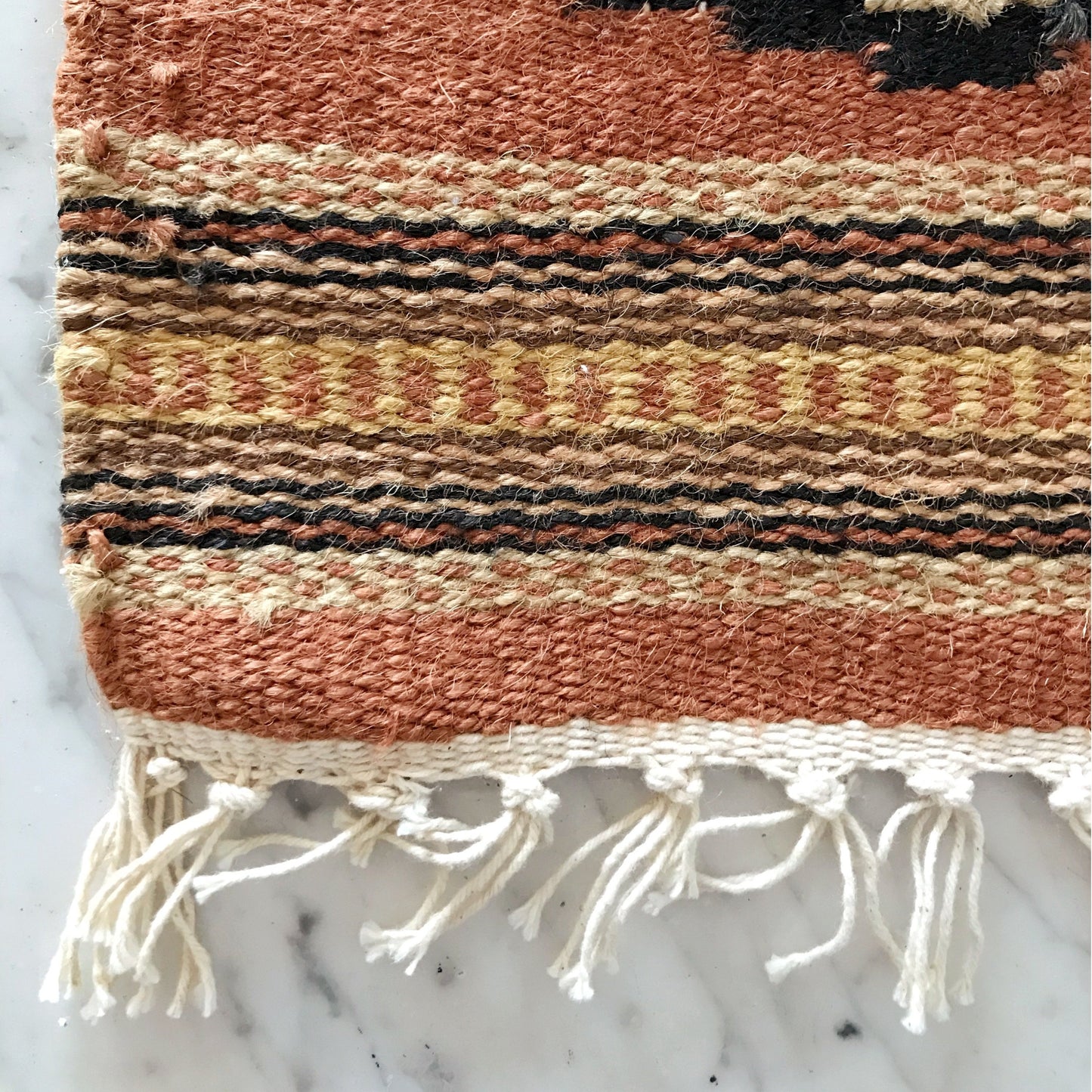 Vintage Woven Wool Table Runner, “REMMI”