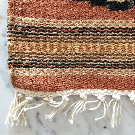 Vintage Woven Wool Table Runner, “REMMI”