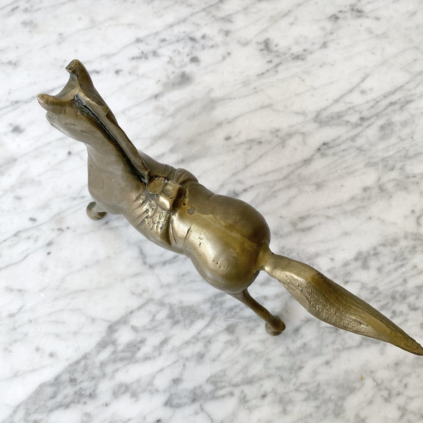 Vintage Brass Horse Statue