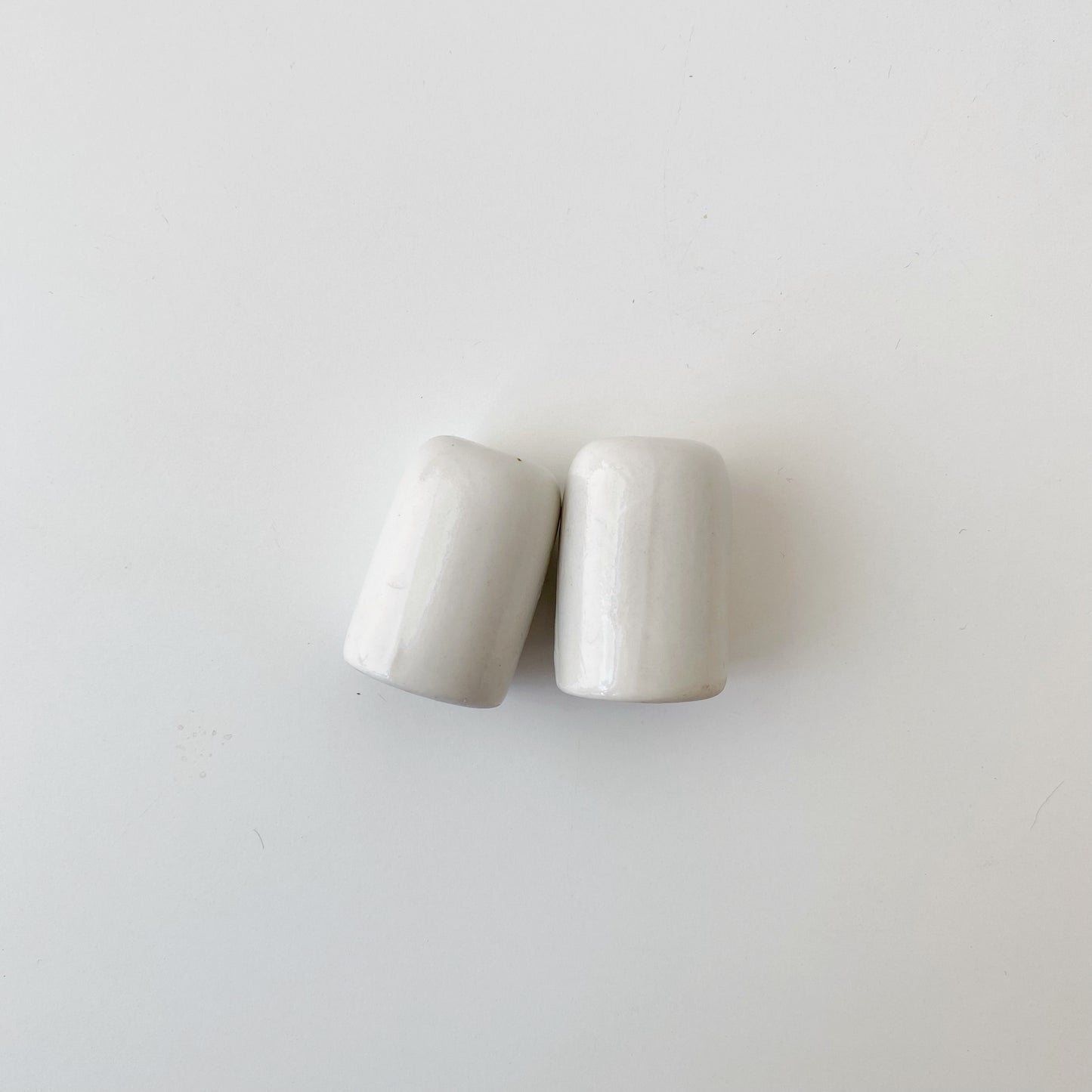 Itty-Bitty Vintage Stoneware Salt + Pepper Set
