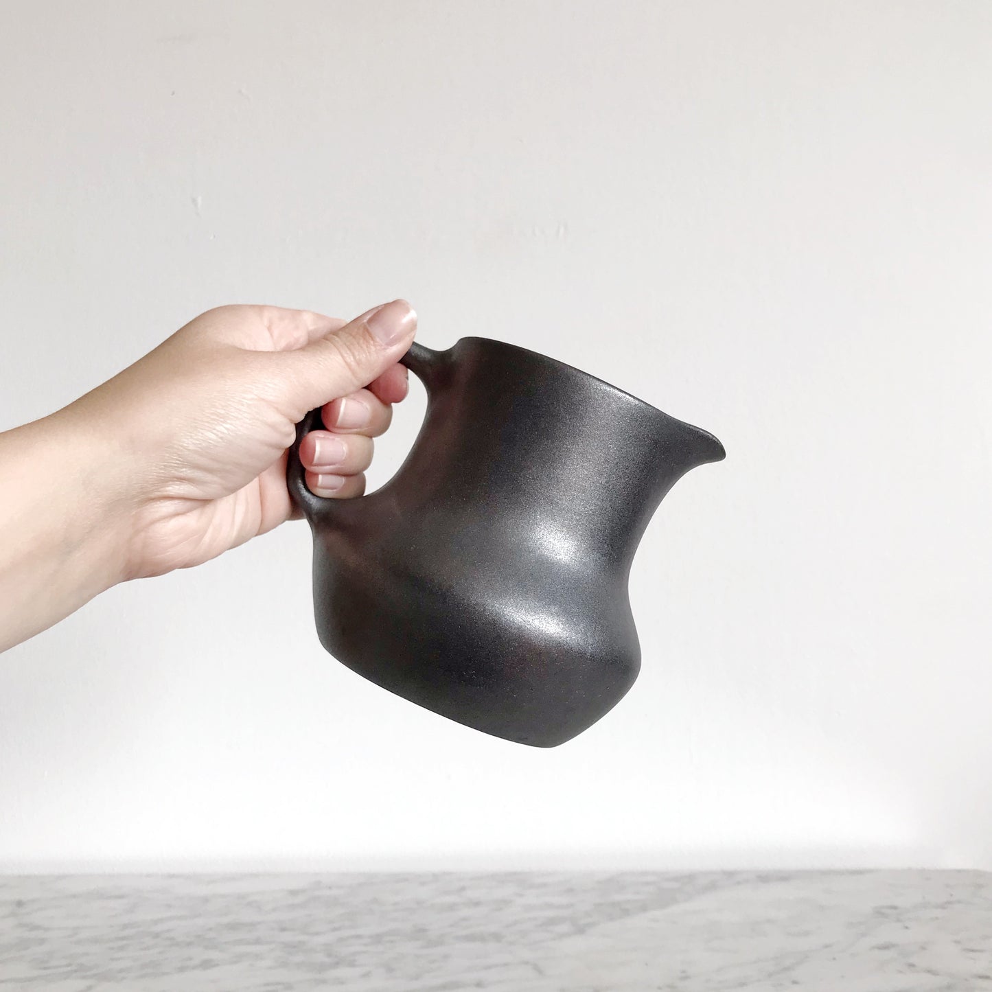 Vintage Ceramic Pitcher, Graphite