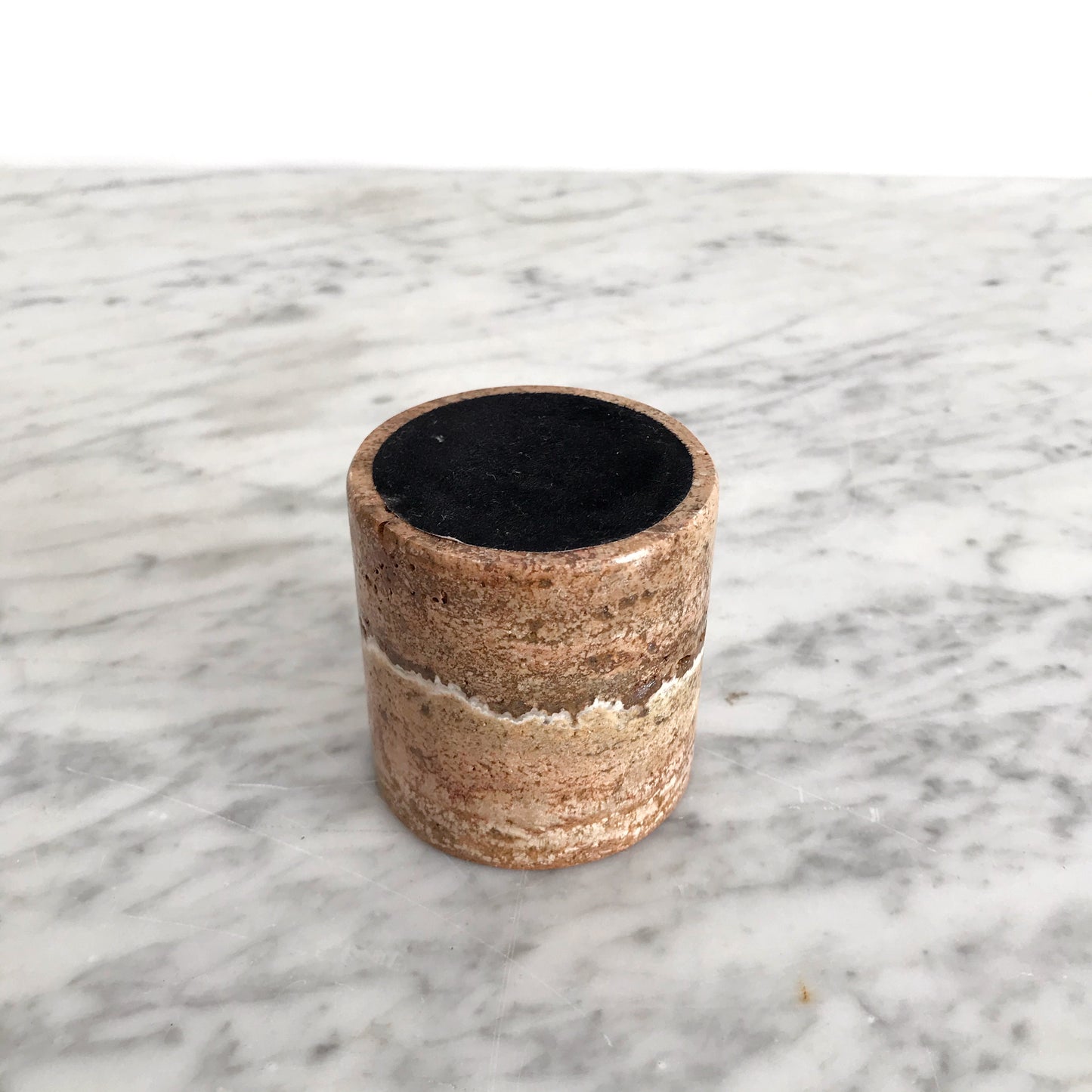 Natural Brown Marble Candle Holder