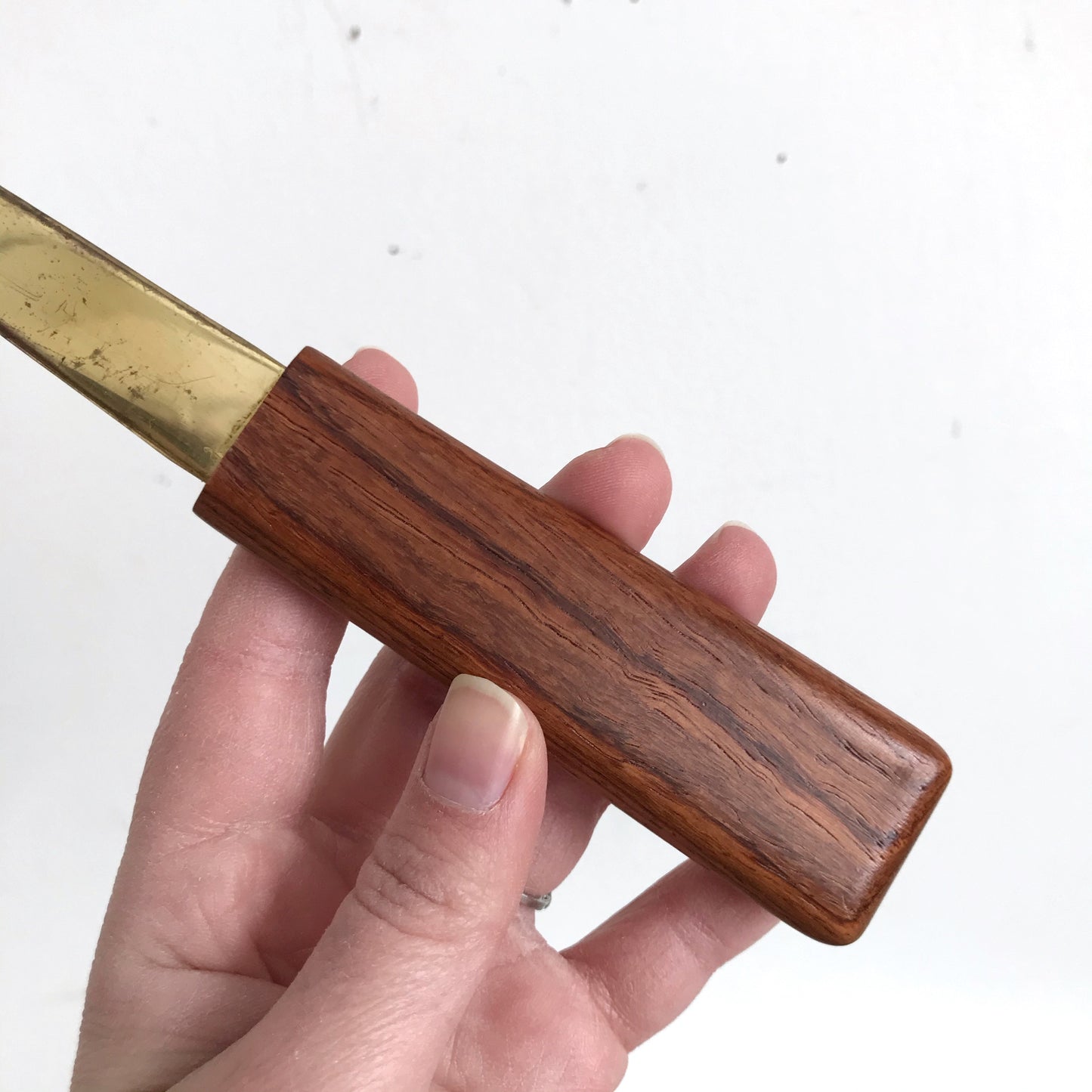 Vintage Teak + Gold Letter Opener