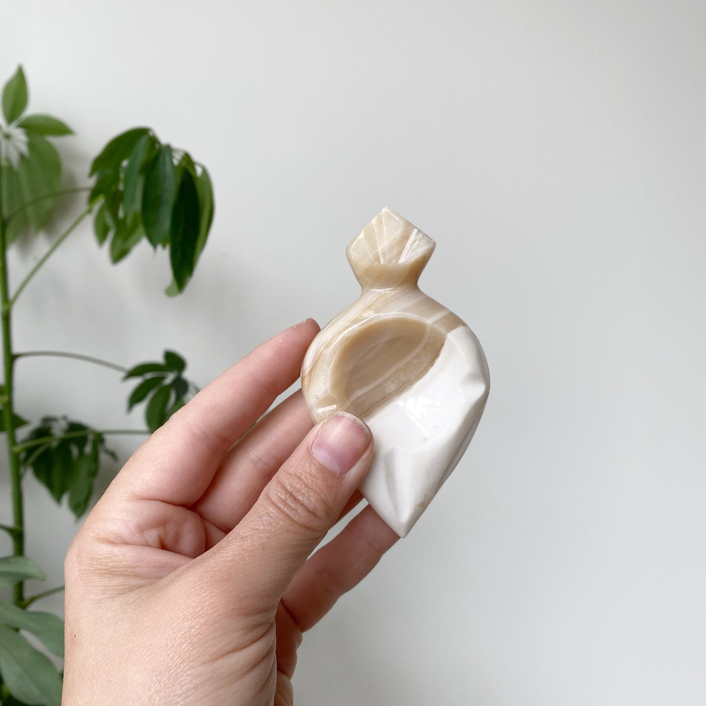 Vintage Carved Onyx Turtle Ashtray / Incense Holder