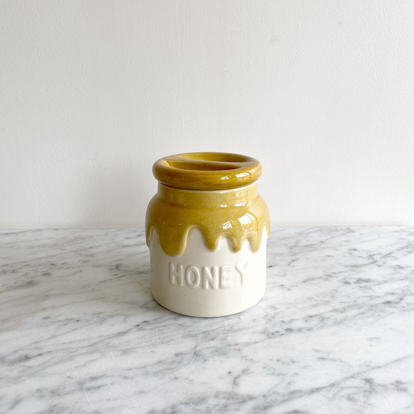Vintage Pottery Honey Jar, 1982