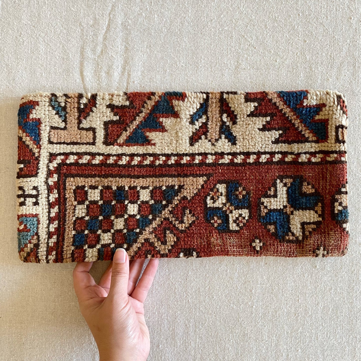 Hand-knotted Turkish Pillow Cover (8x16)