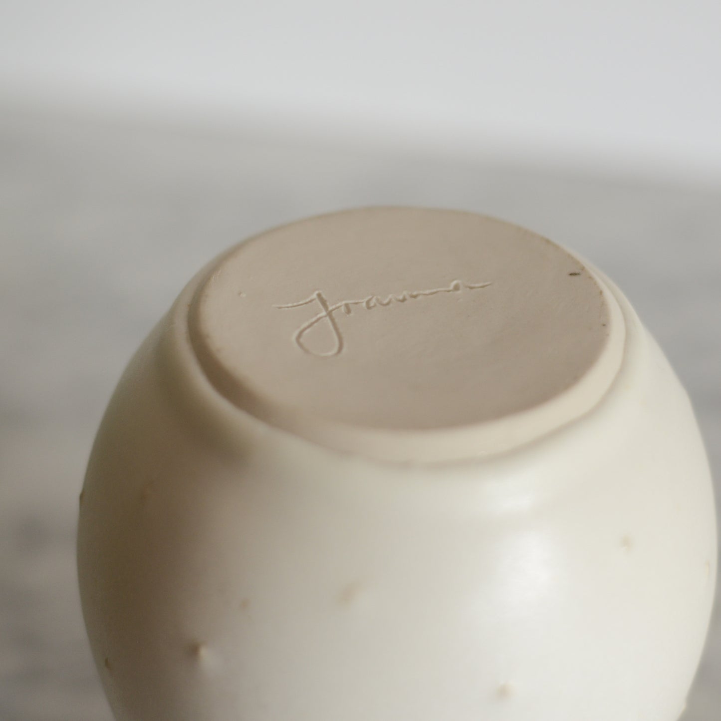 Handcrafted White Nubby Vase