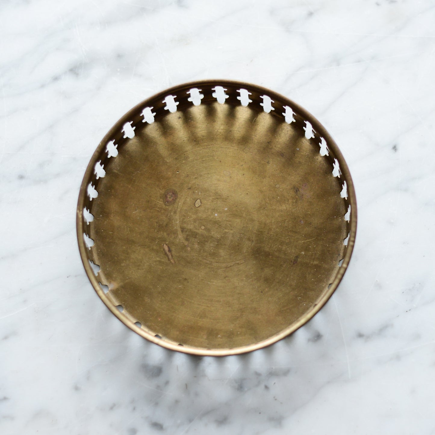 Small Decorative Vintage Brass Tray