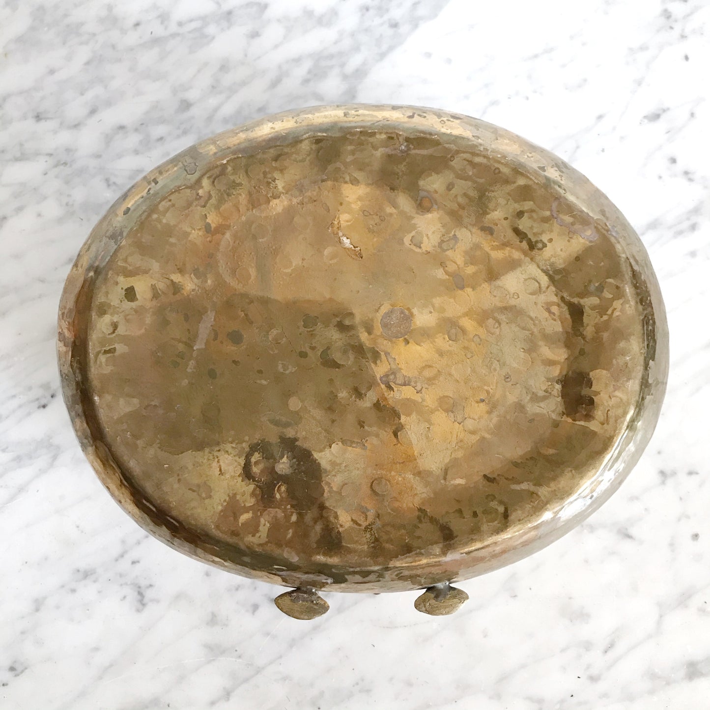 XL Vintage Brass Planter