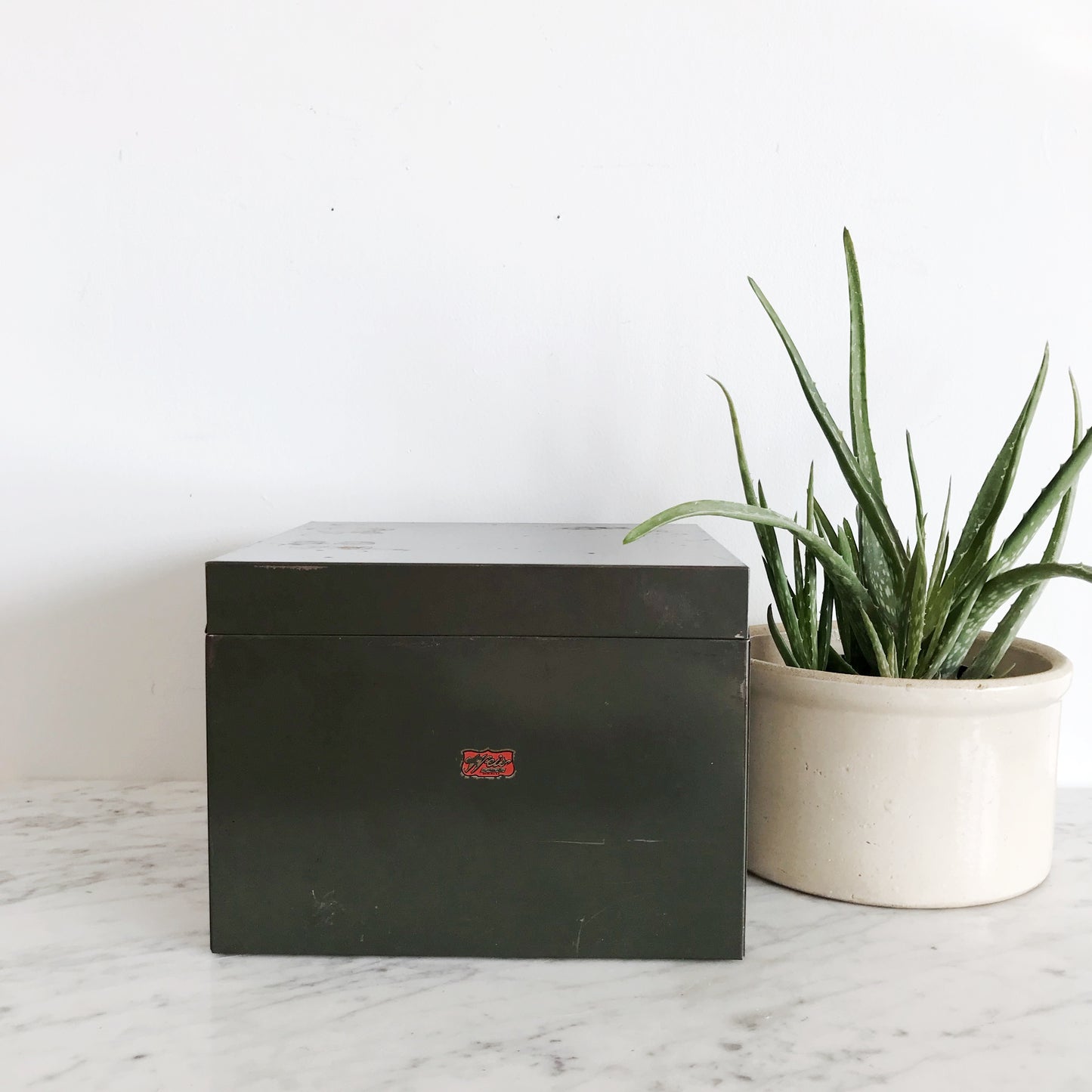 Large Vintage Metal Storage Box