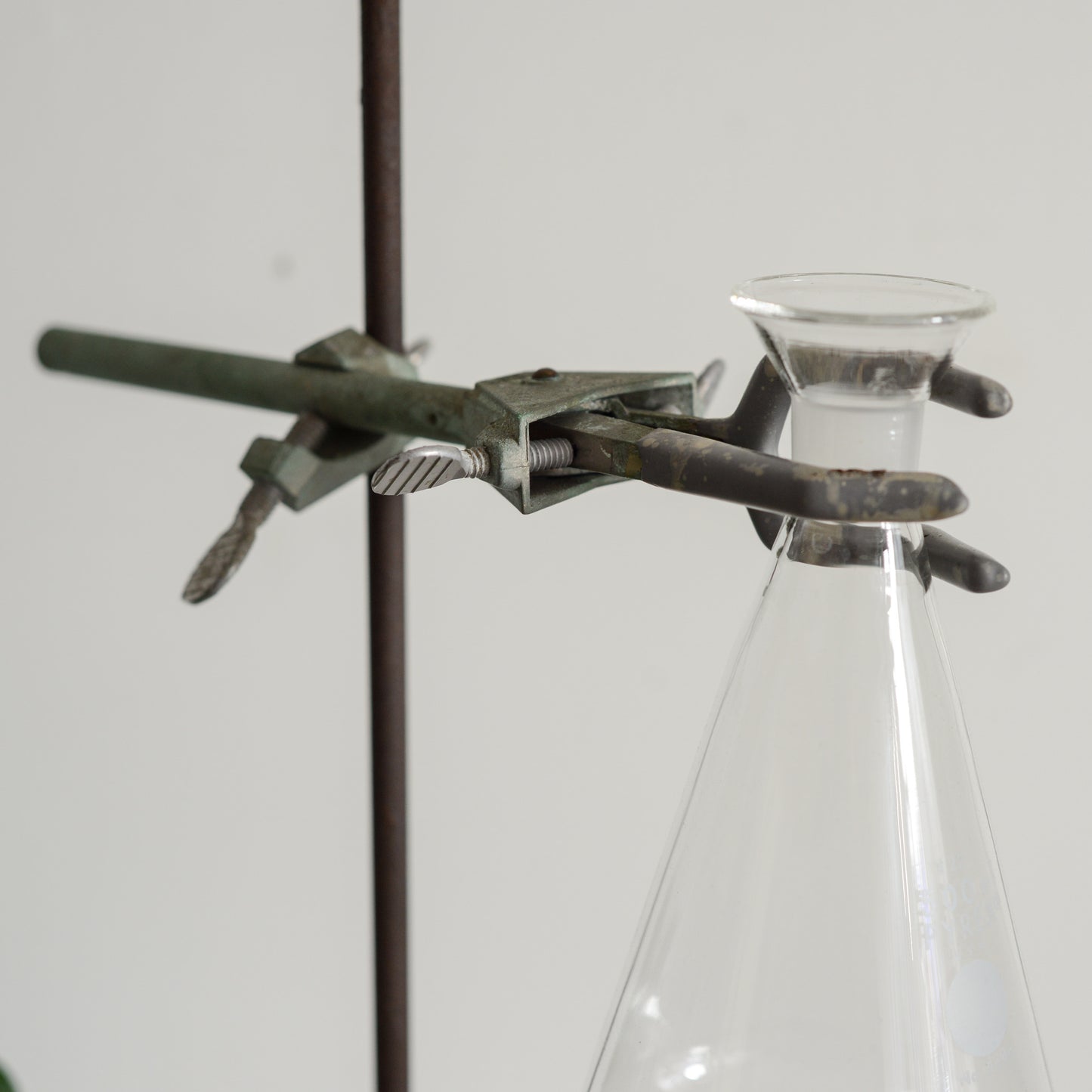 Vintage Industrial Science Beaker + Stand