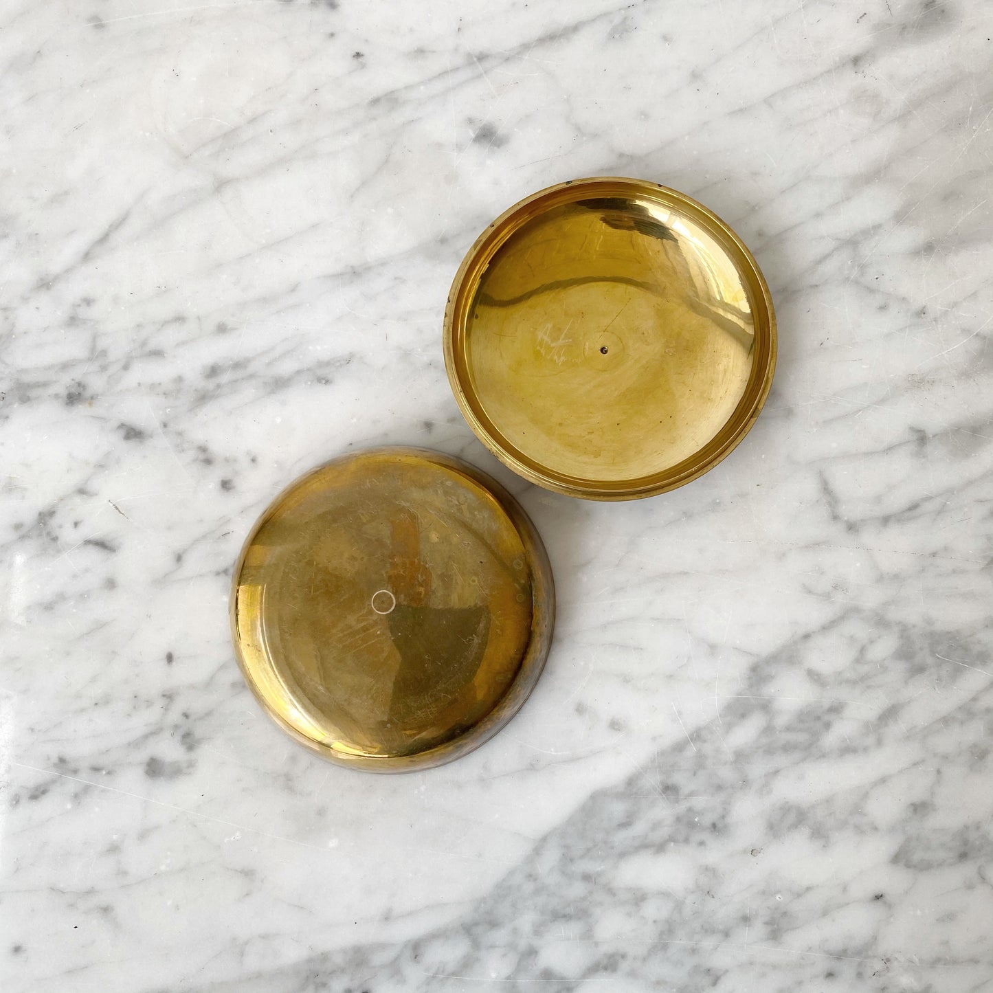 Vintage Enamelled Brass Container